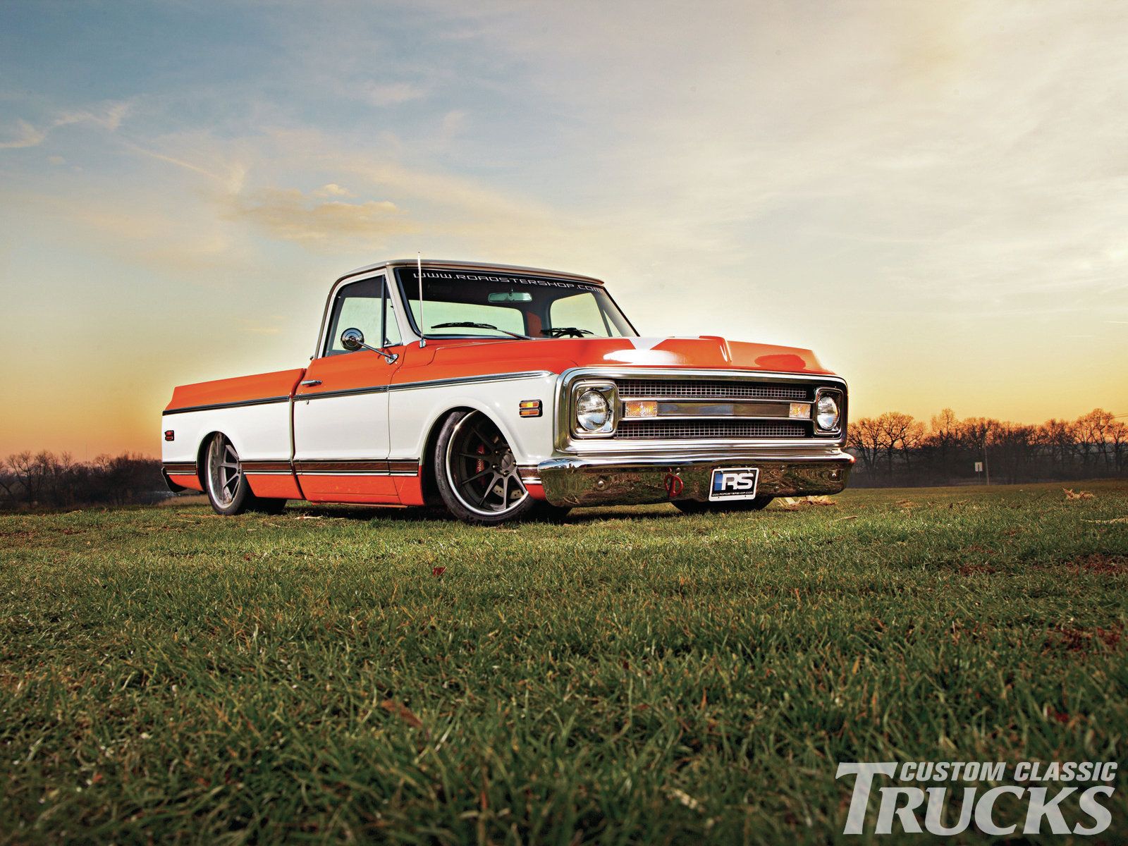 Pickup Chevy classico arancione, 1600x1200 HD Ready, Desktop