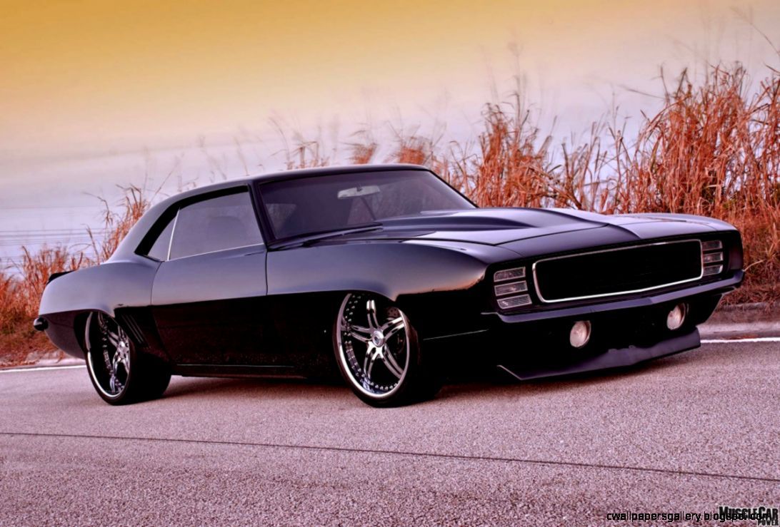 Chevrolet Camaro nera classica, V8, 1092x739 HD, PC