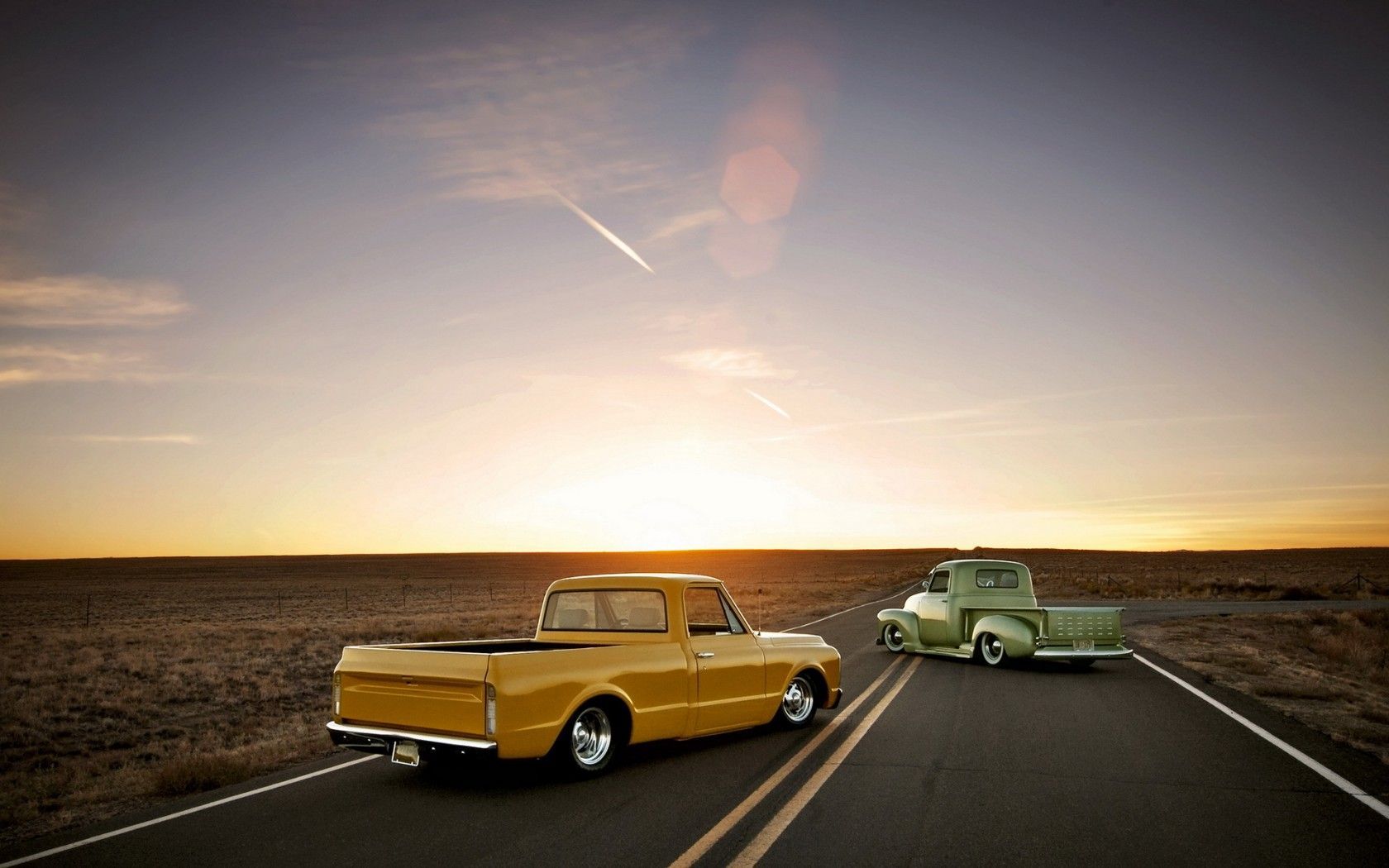 Pickup truck Chevy classici deserto, 1680x1050 900p, Desktop