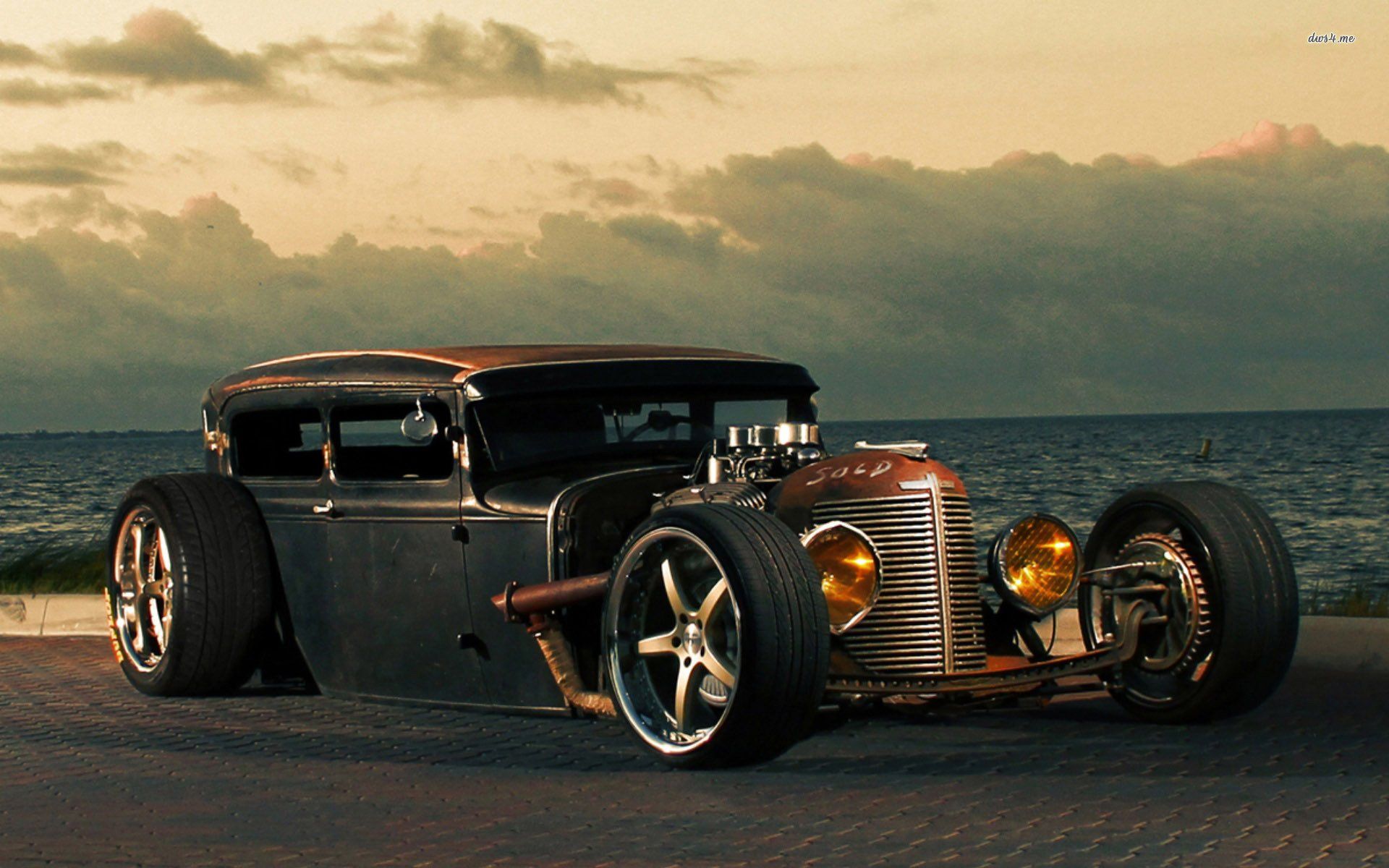 Hot rod classico al tramonto, 1920x1200 Full HD+, Desktop