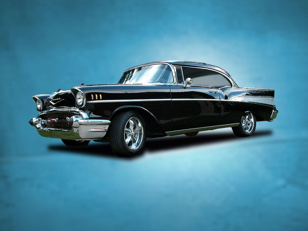 Chevy Bel Air nera classica, 1024x768 HD, Desktop
