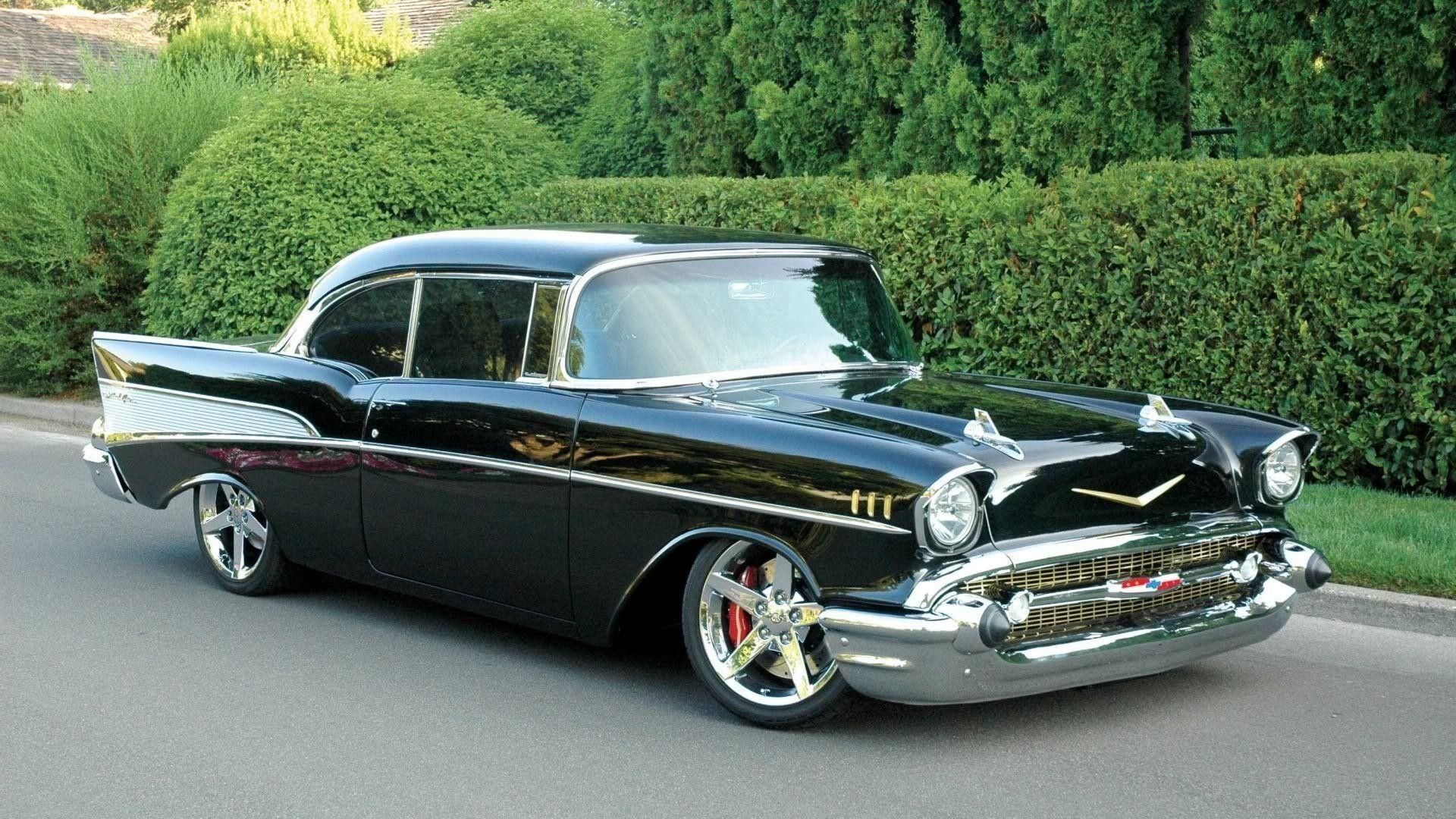 Chevrolet Bel Air nera classica, 1920x1080 Full HD 1080p, PC