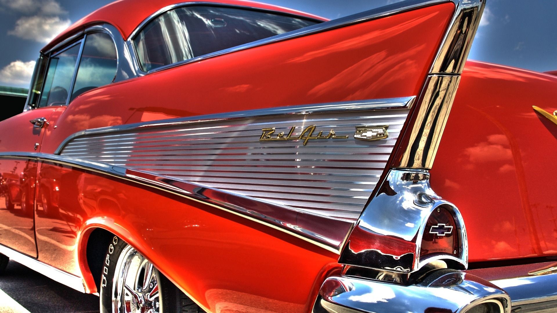 Chevrolet Bel Air rossa classica, 1920x1080 Full HD 1080p, Laptop