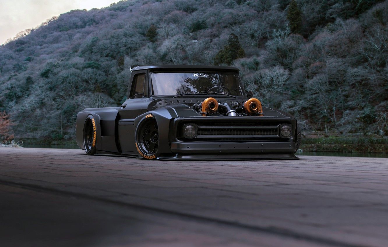 Chevy C10 nero modificato, 1332x850 720p, Lenovo Legion