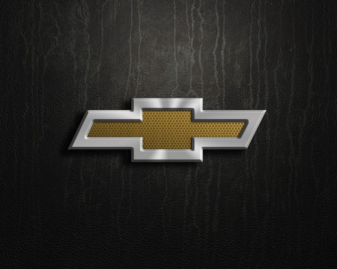Logo Chevrolet dorato metallico, 1280x1024 720p, PC