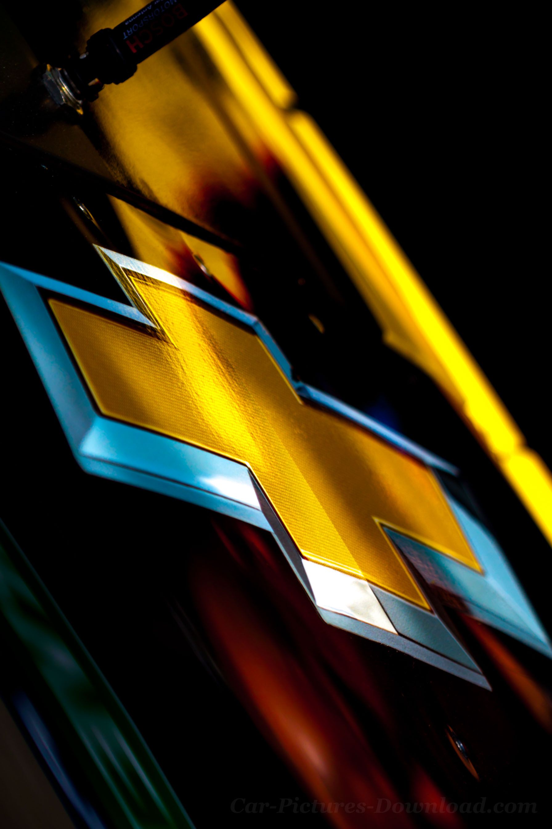 Logo Chevrolet giallo blu, 1792x2688 Full HD Verticale, Smartphone