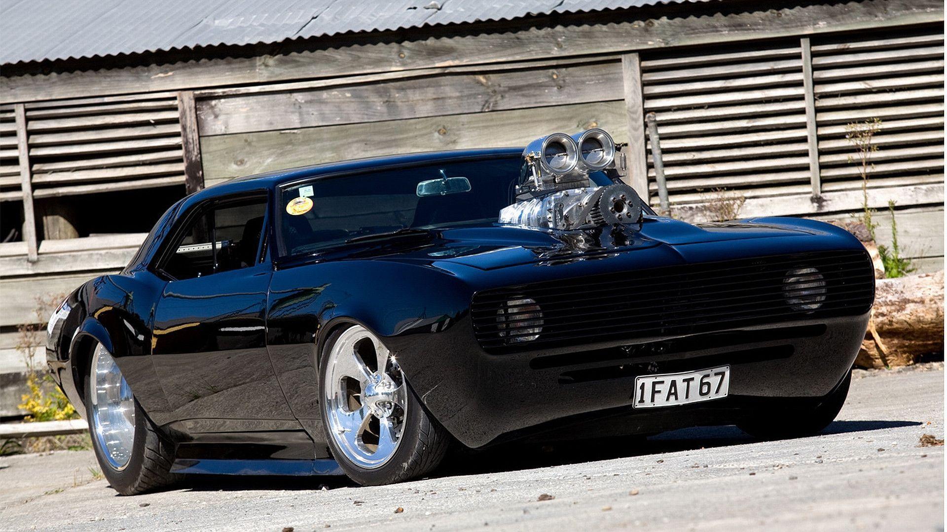 Chevrolet Camaro nera modificata, 1920x1080 Full HD, PC Desktop