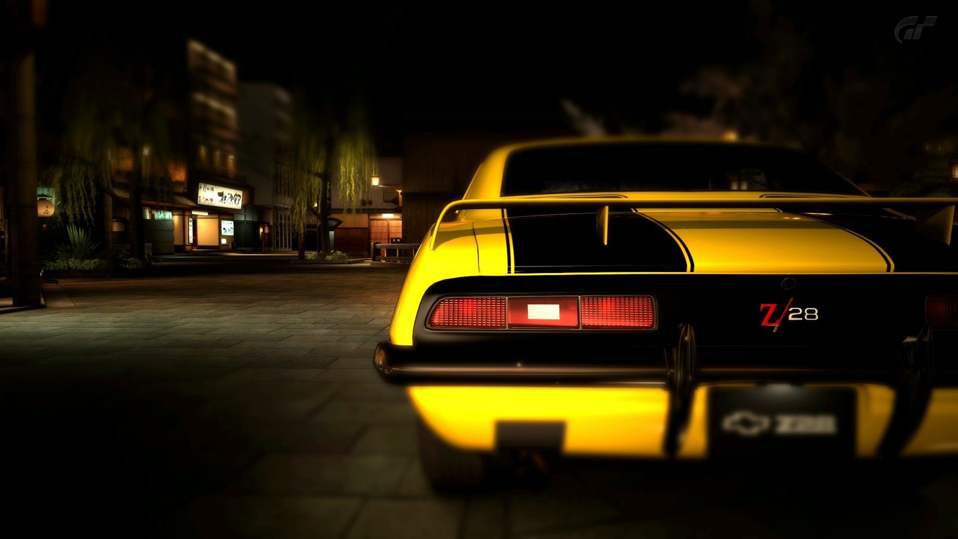 Camaro giallo Chevy strada notturna, 1920x1080 Full HD, Laptop