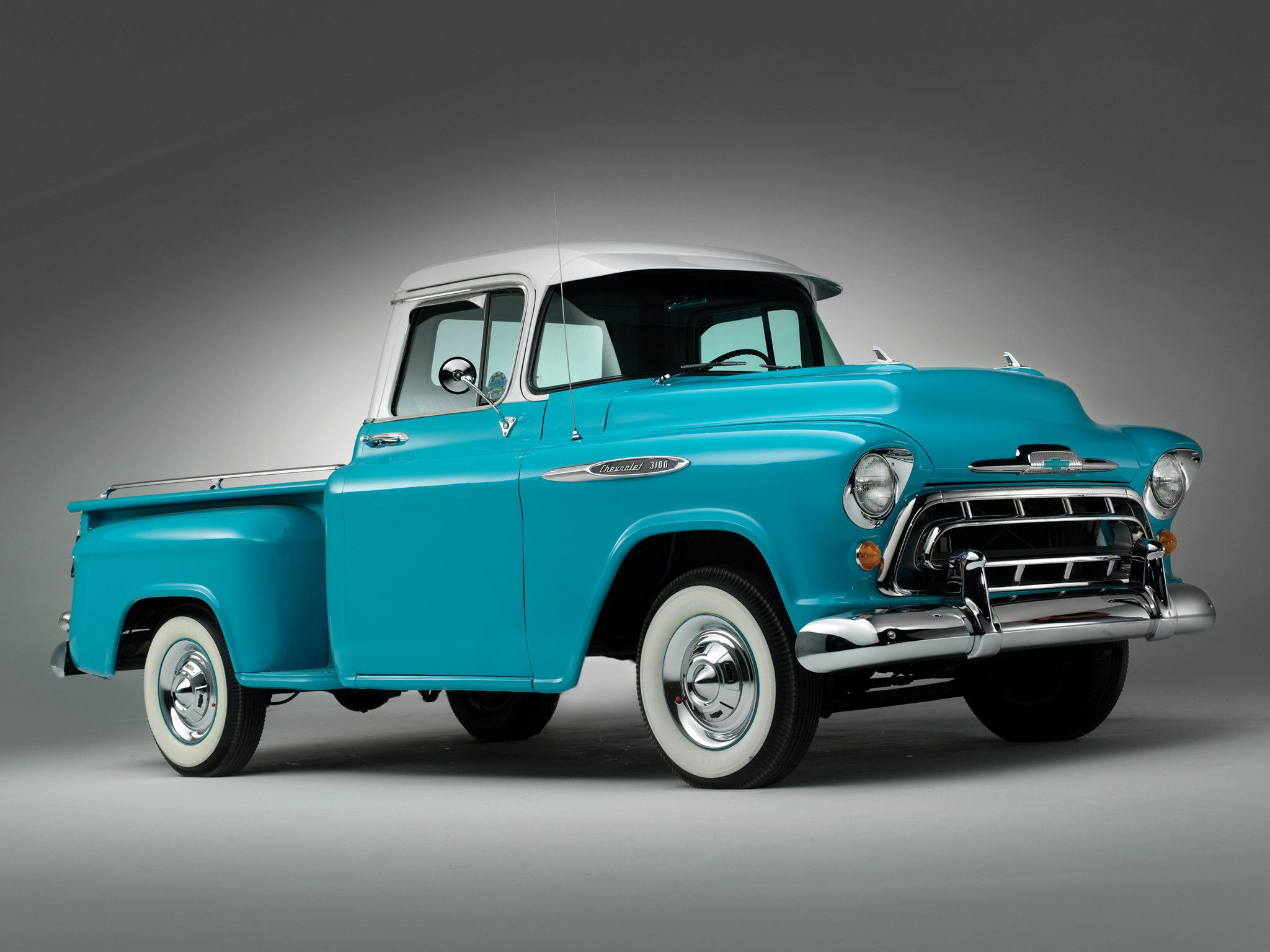 Pickup Chevrolet vintage turchese, 2048x1536 2K, Desktop
