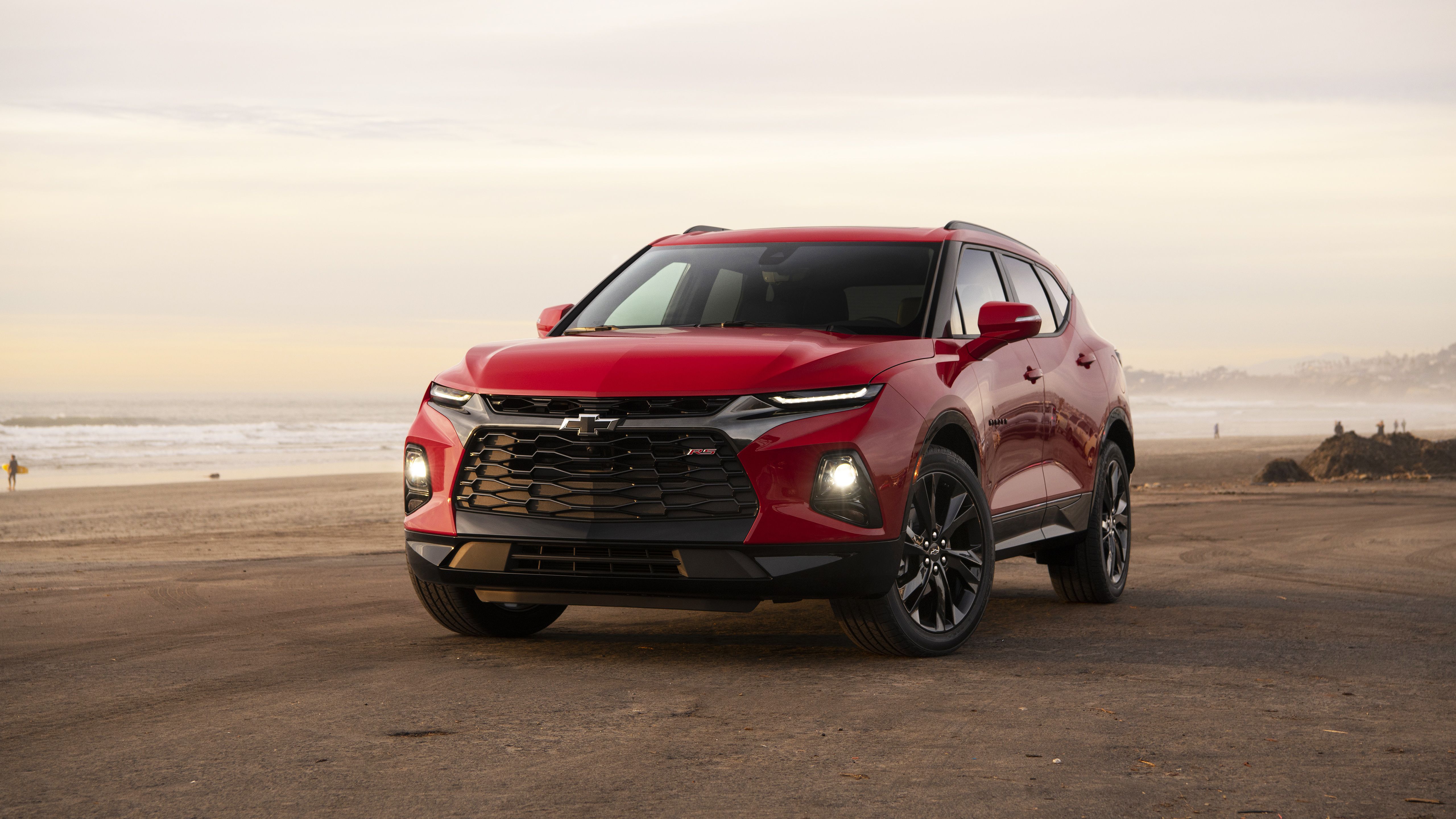 Chevrolet Blazer rossa spiaggia, 5120x2880 4K, Smart TV 4K