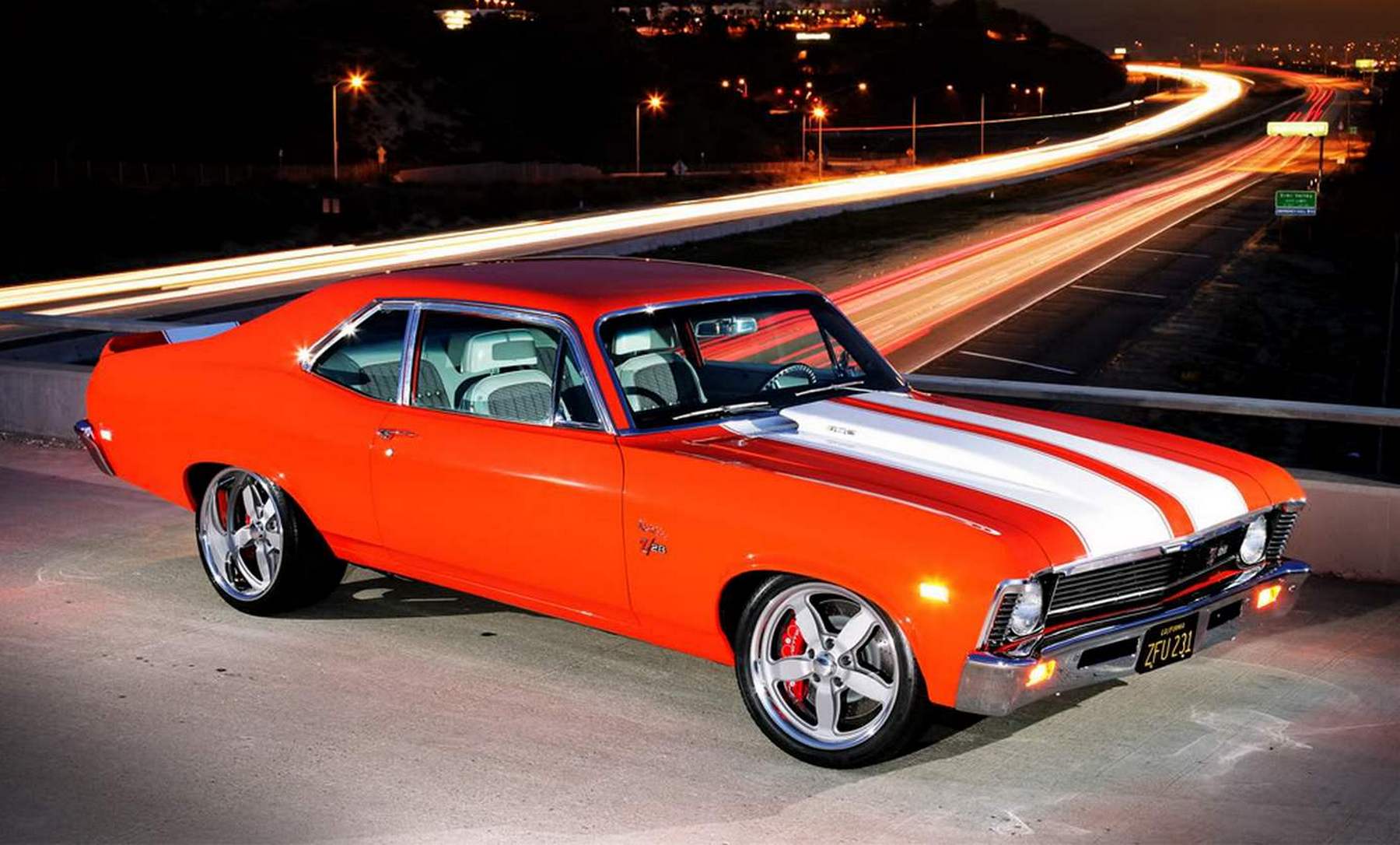 Chevy Nova arancione classica, 1800x1086 900p, PC