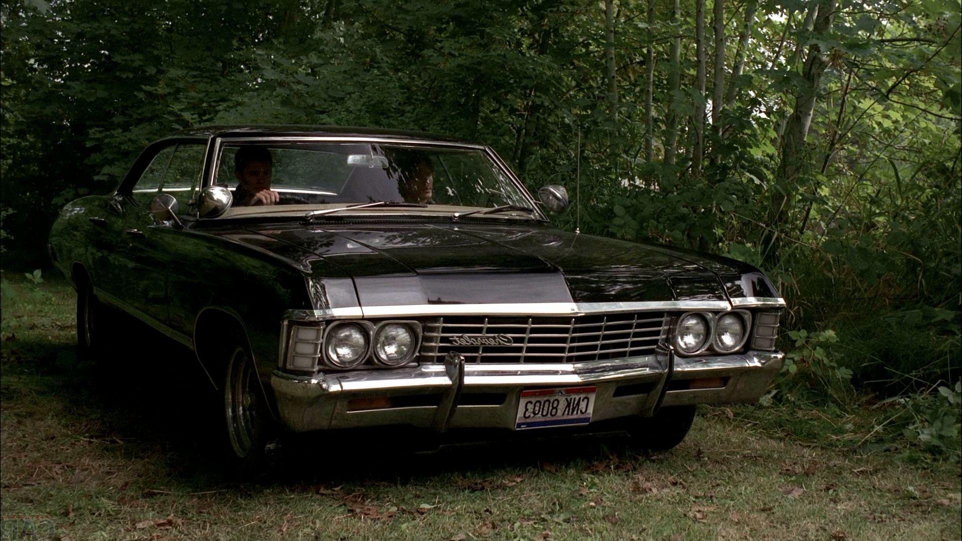 Chevy Impala nera nel bosco, 1920x1080 Full HD 1080p, Laptop