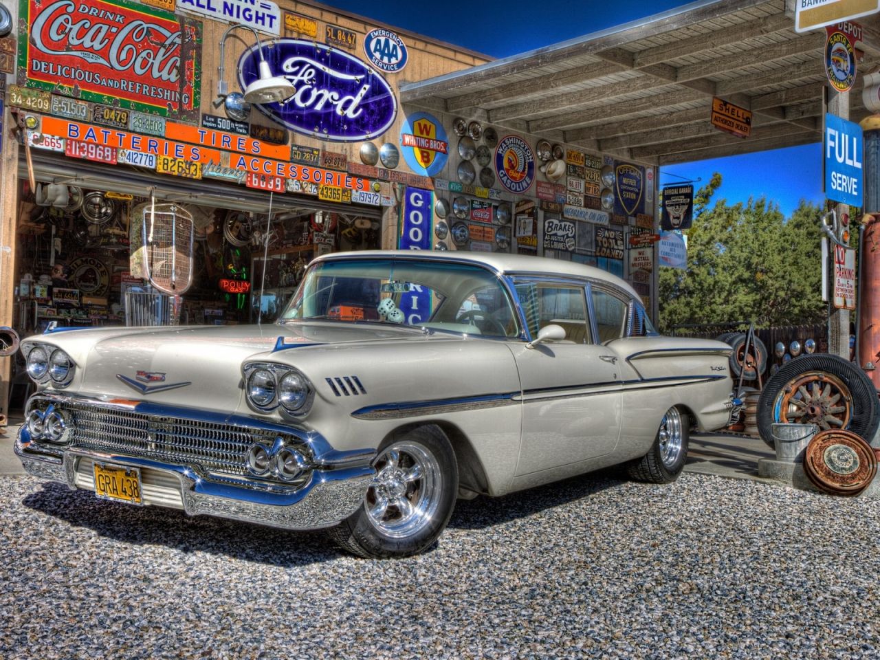 Chevy classica bianca vintage, 1280x960 720p, Laptop
