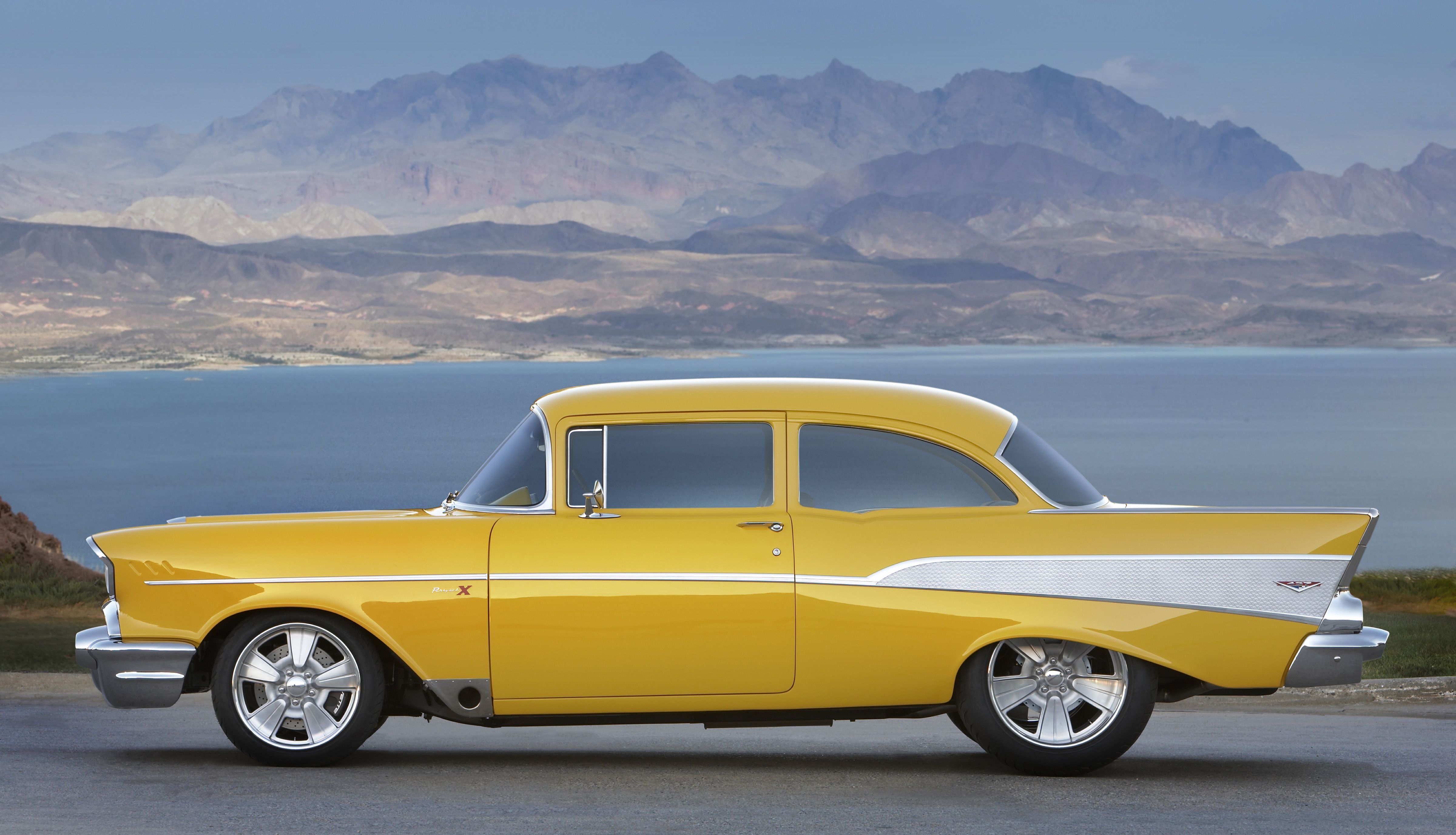 Chevy Bel Air gialla, 4800x2754 4K, Desktop 4K