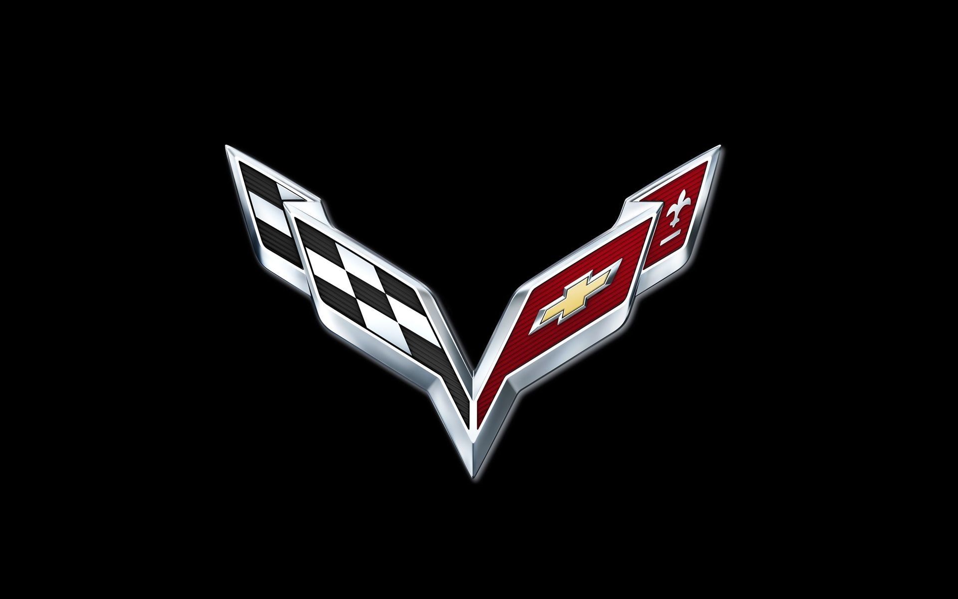 Logo Chevrolet Corvette, V8, 1920x1200 Full HD+, Laptop