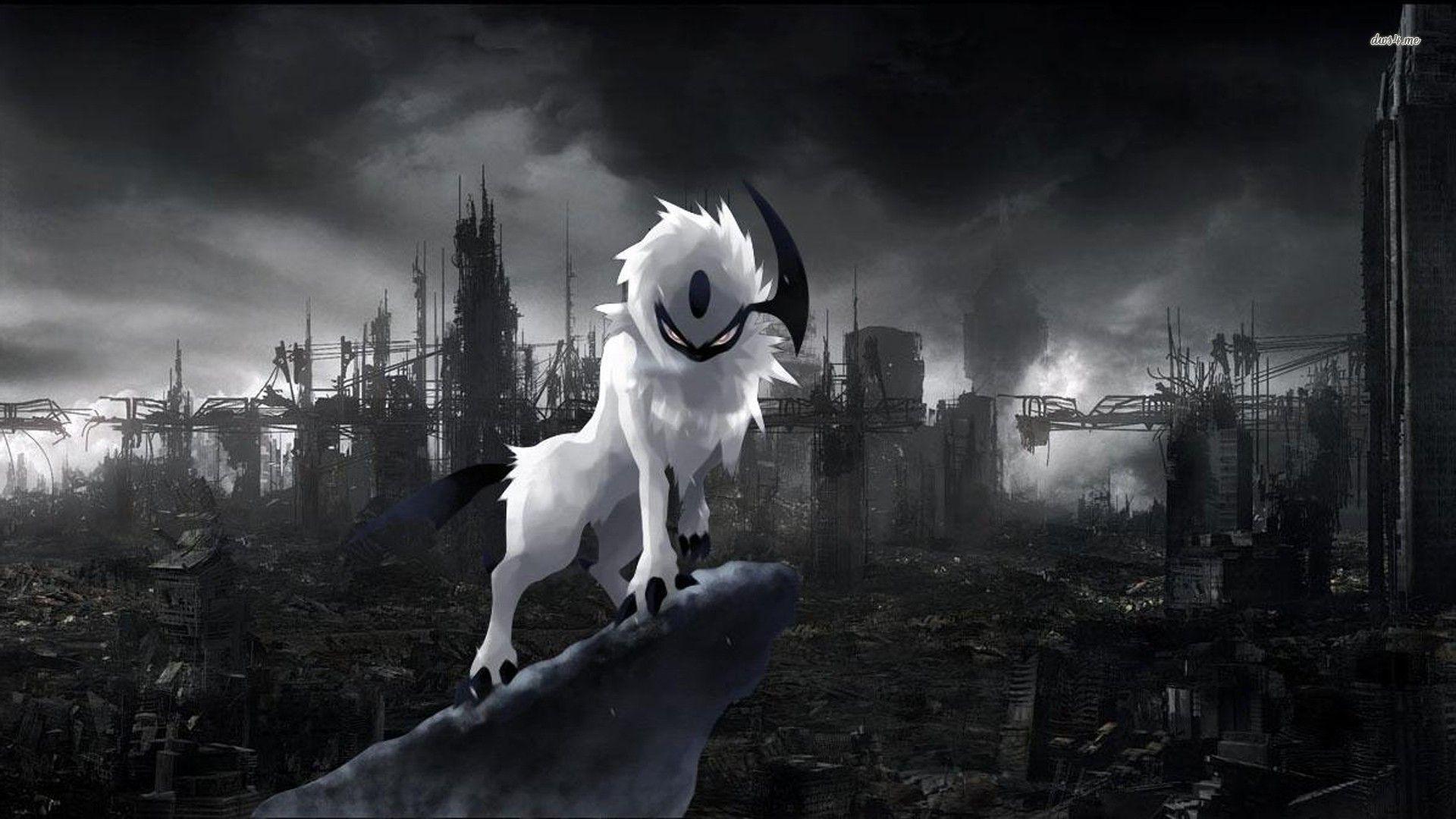 Absol Pokemon minimalista, 1920x1080 Full HD 1080p, PC Desktop