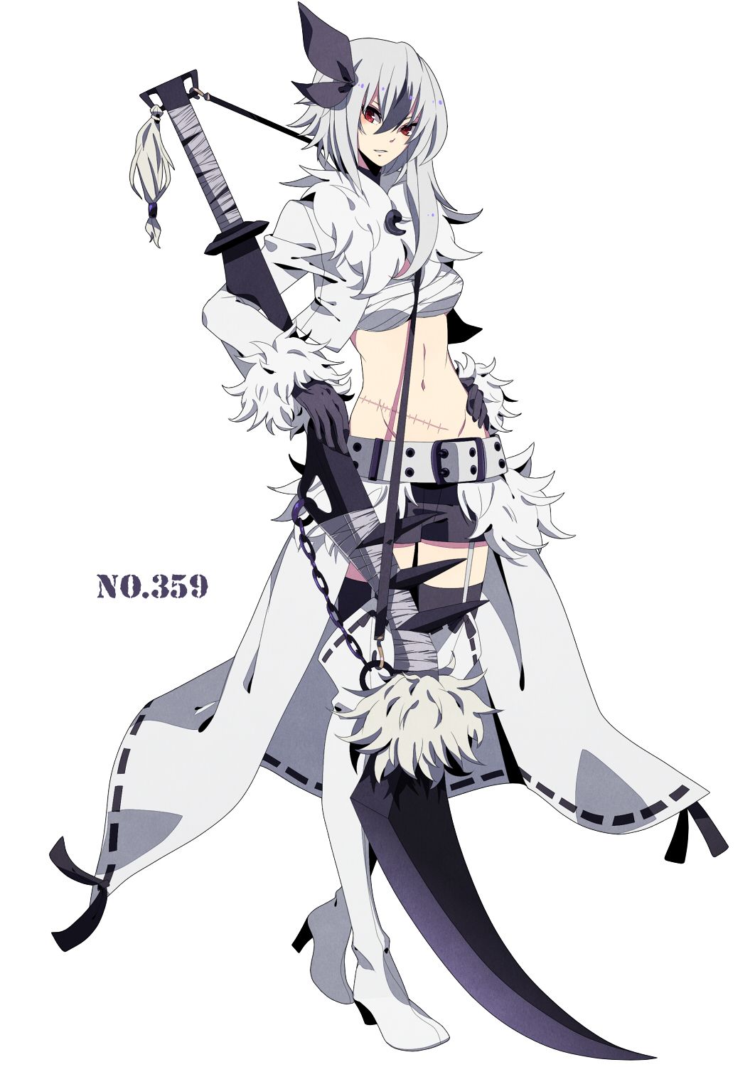 Absol umanizzato con spada, 1062x1500 Verticale, Mobile