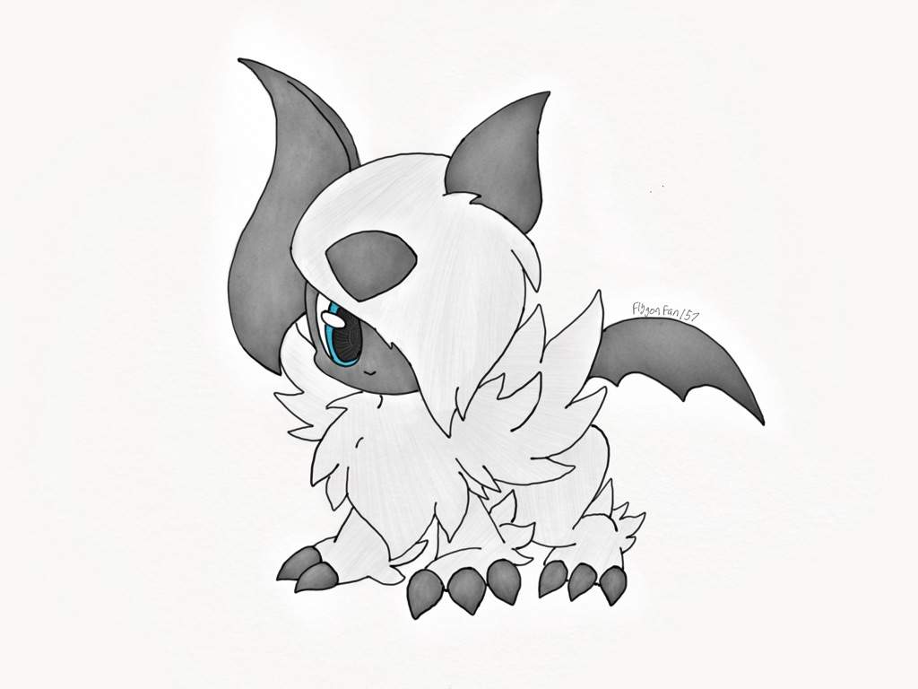Mega Absol Pokémon bianco, 1851x2168 Verticale, Telefono