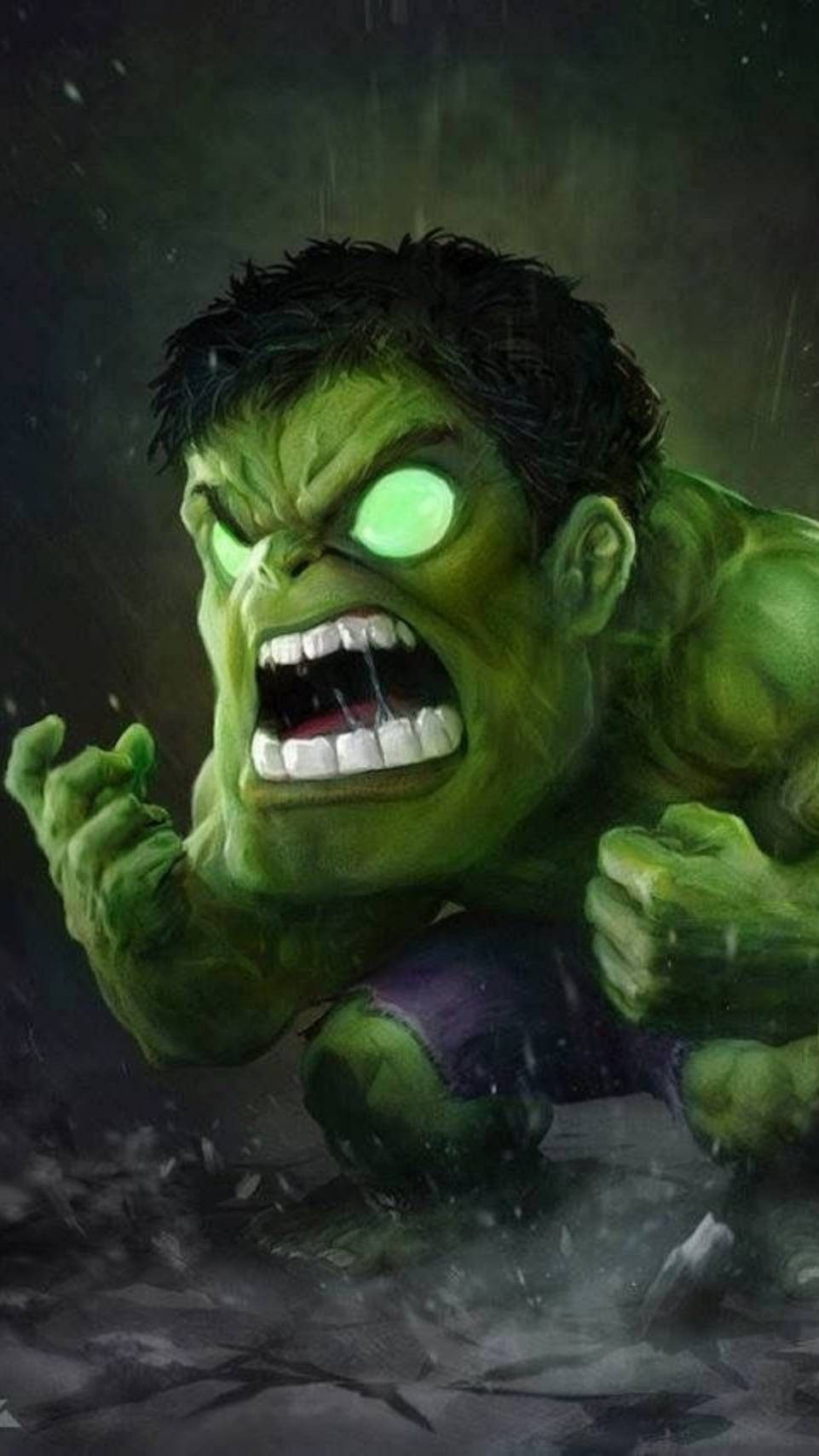 Chibi Hulk arrabbiato, 961x1708 Full HD Verticale, Smartphone