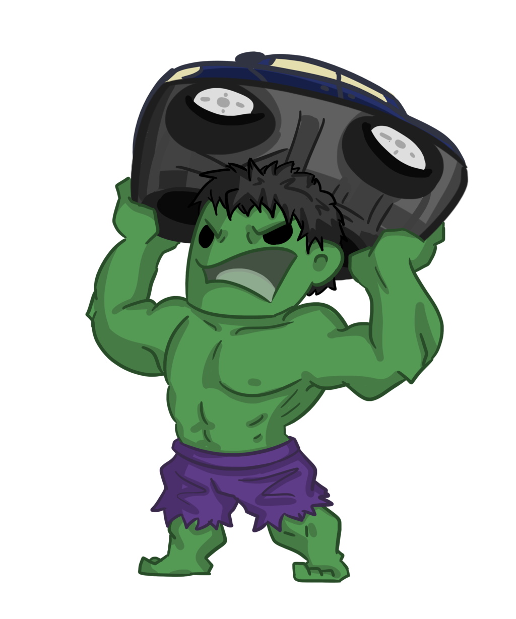 Hulk chibi solleva auto, 1024x1229 Full HD Verticale, Smartphone