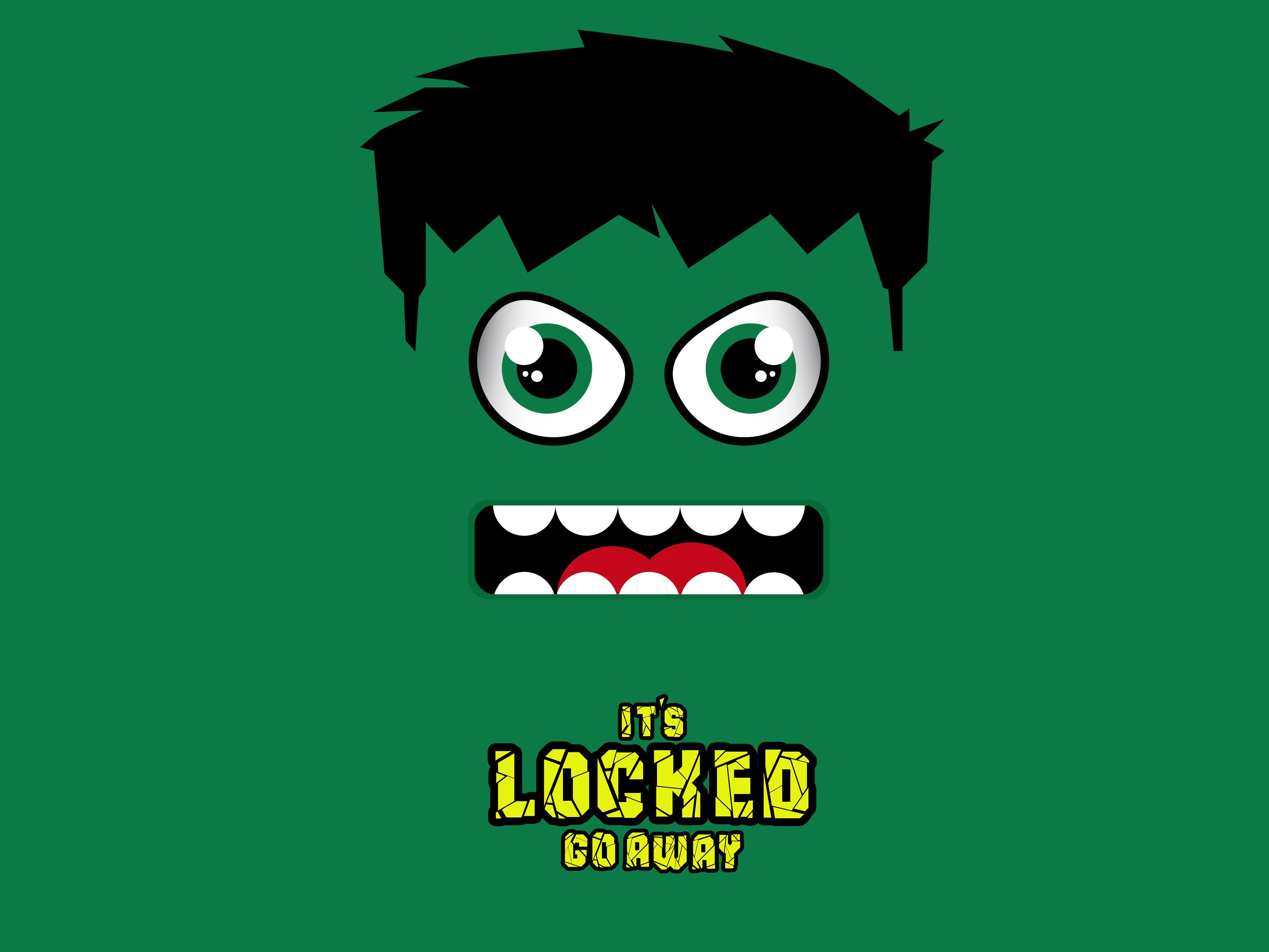 Chibi Hulk volto verde, 3000x2251 WQXGA, Desktop