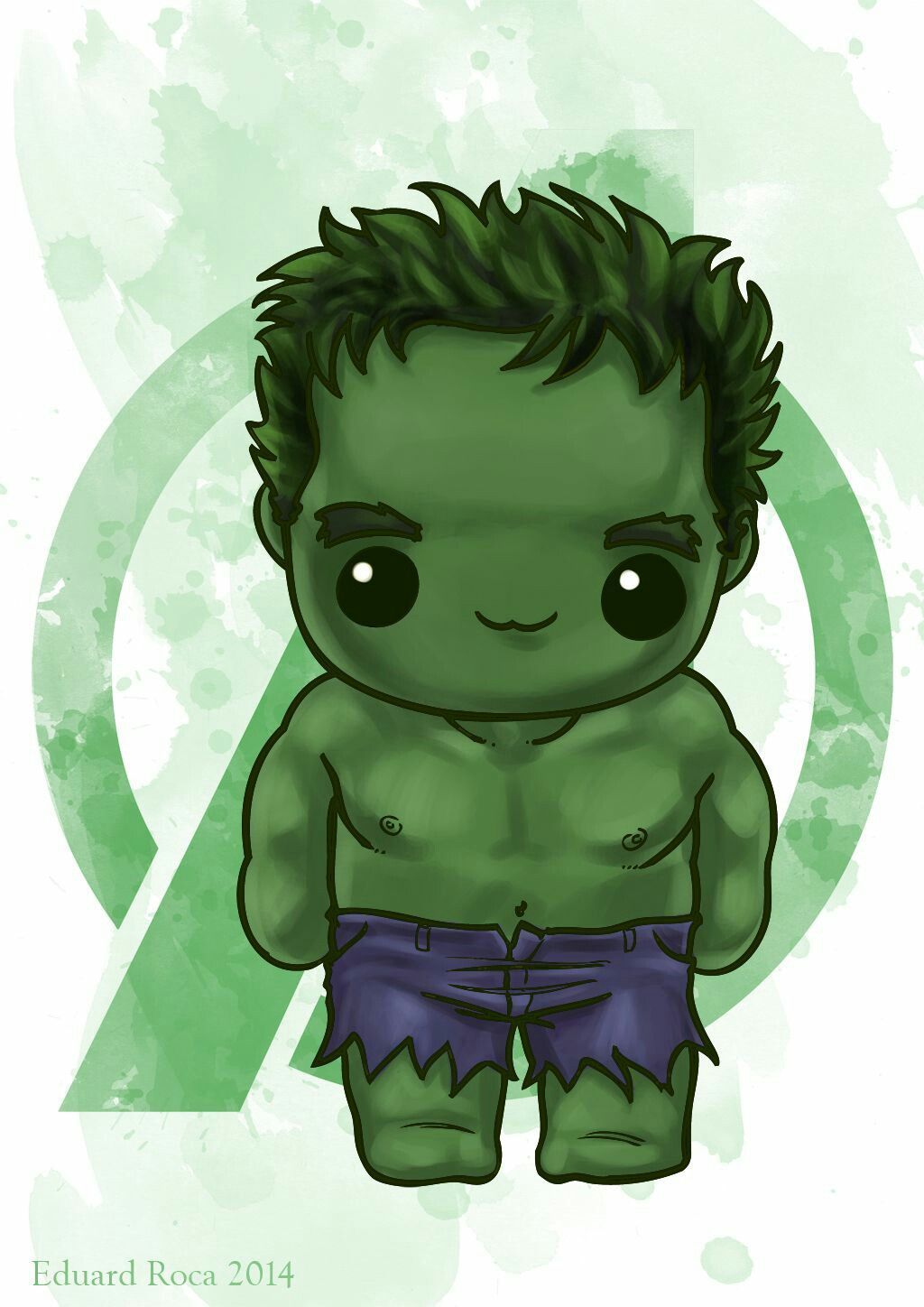 Chibi Hulk Marvel verde, supereroi, 1024x1448 Verticale, Mobile