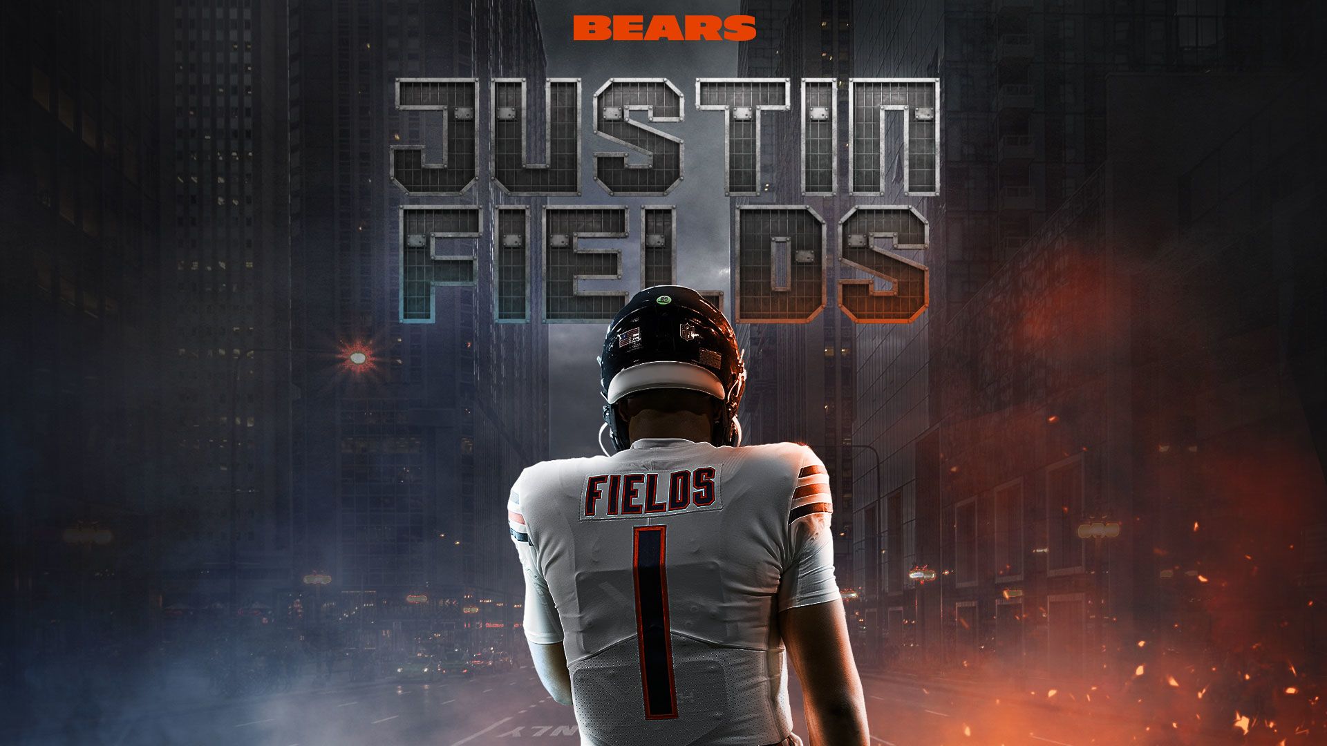 Justin Fields Chicago Bears, 1920x1080 Full HD 1080p, Laptop