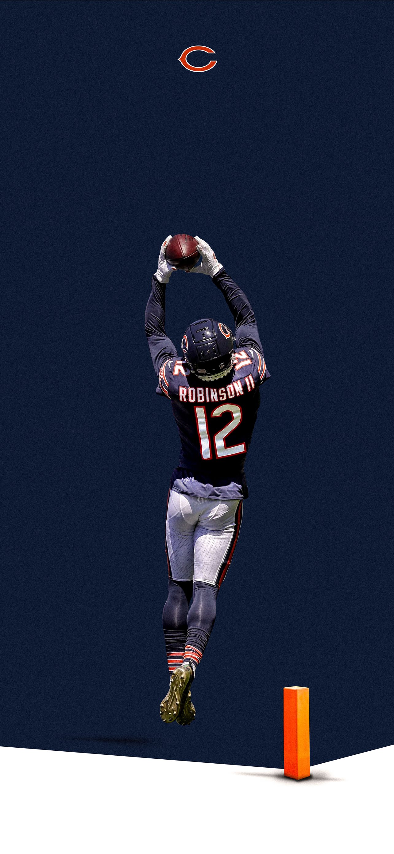 Giocatore Chicago Bears cattura palla, 1284x2778 Full HD Verticale, Smartphone