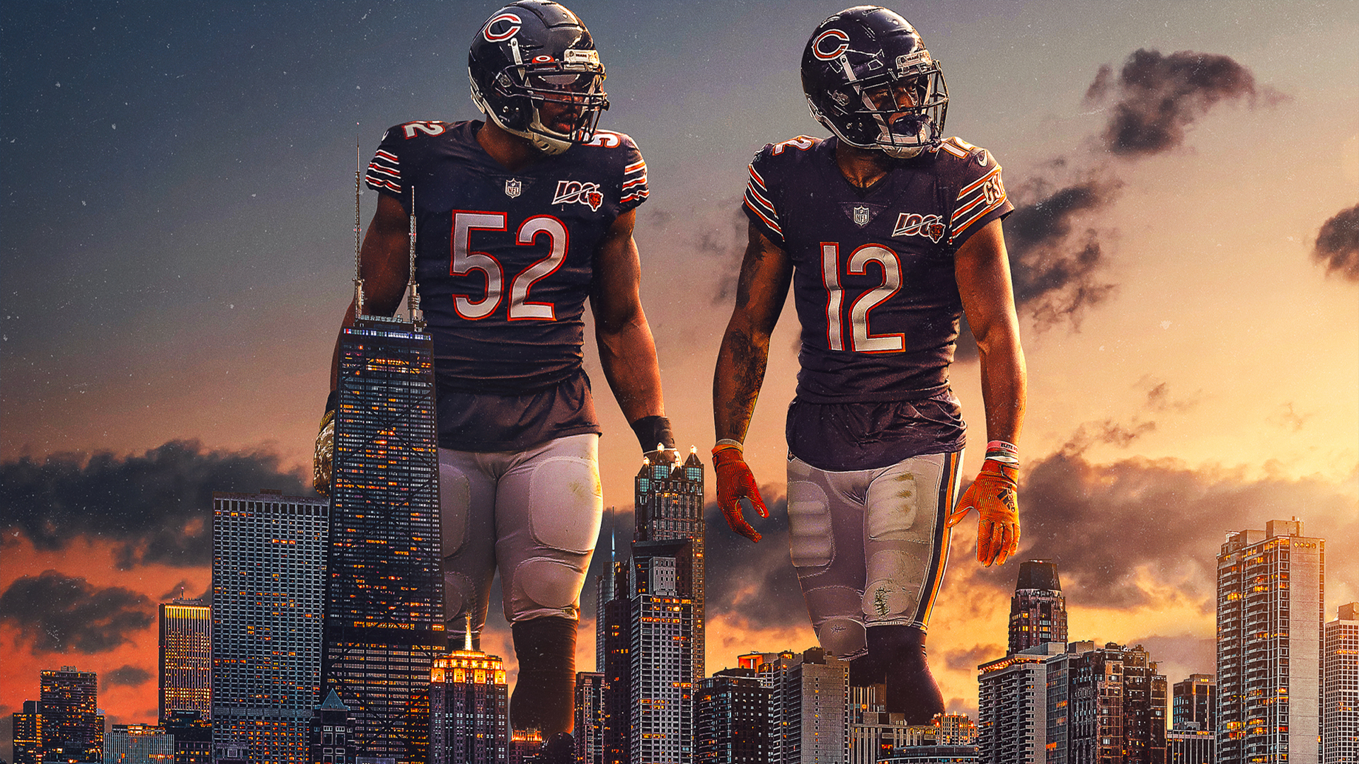 Giocatori Chicago Bears skyline, 1920x1080 1080p, Laptop