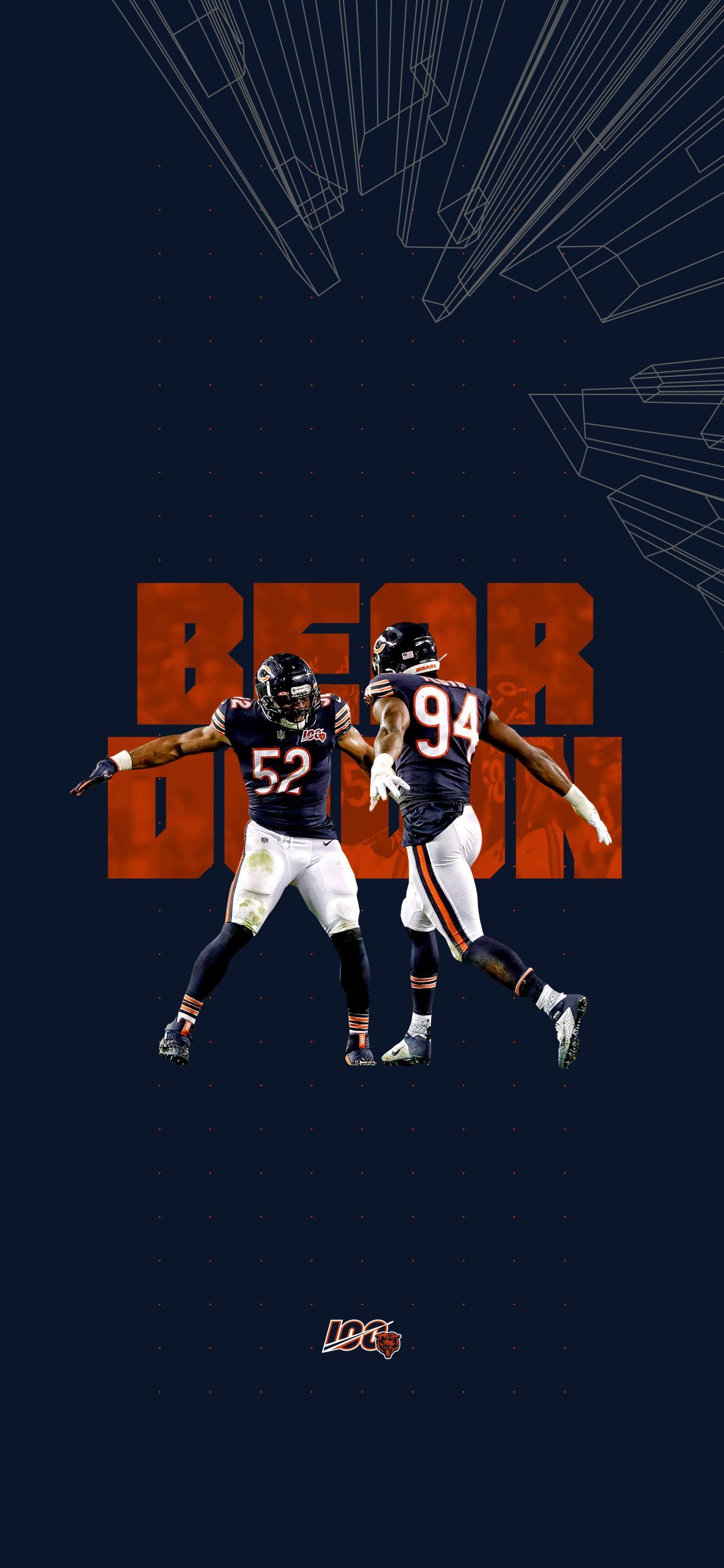 Giocatori Chicago Bears football, 1242x2688 Verticale, Mobile