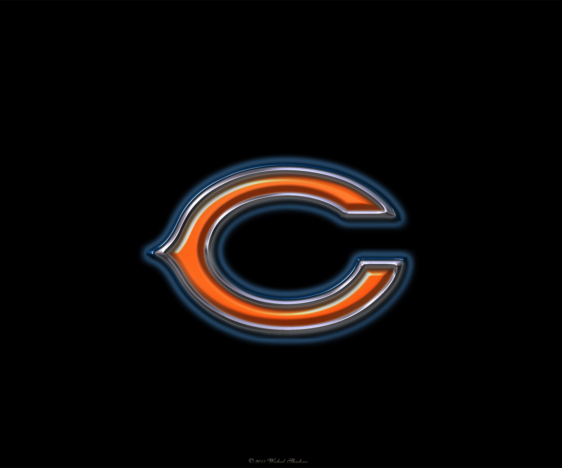 Logo Chicago Bears sfondo nero, 1152x960 HD, Laptop