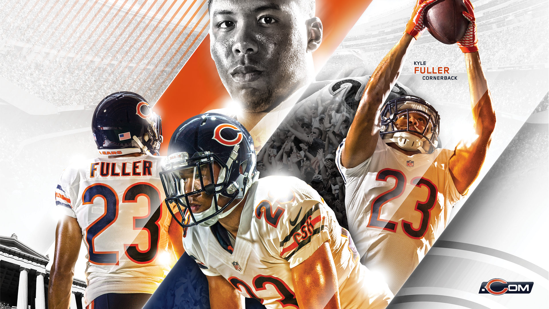 Giocatore football Chicago Bears Fuller, 1920x1080 Full HD, Desktop