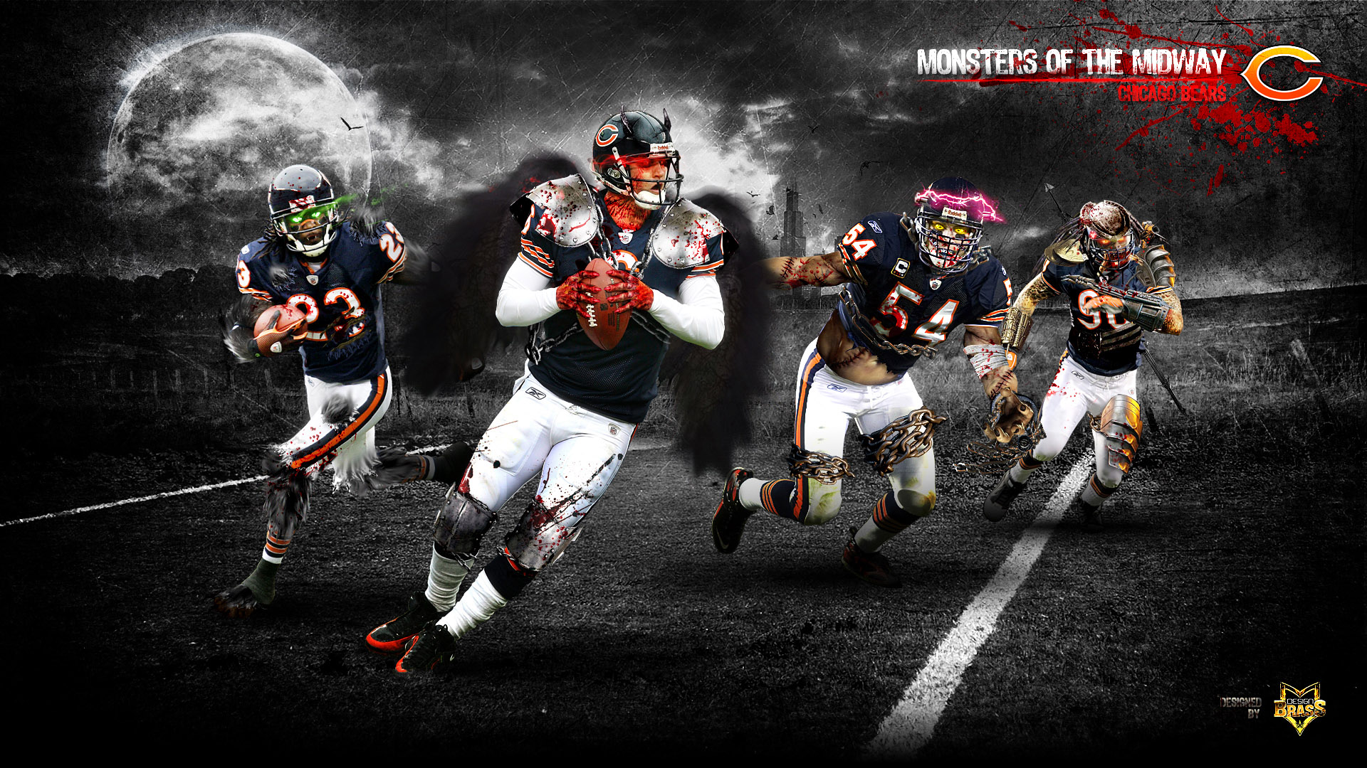 Giocatori Chicago Bears NFL, 1920x1080 Full HD, PC