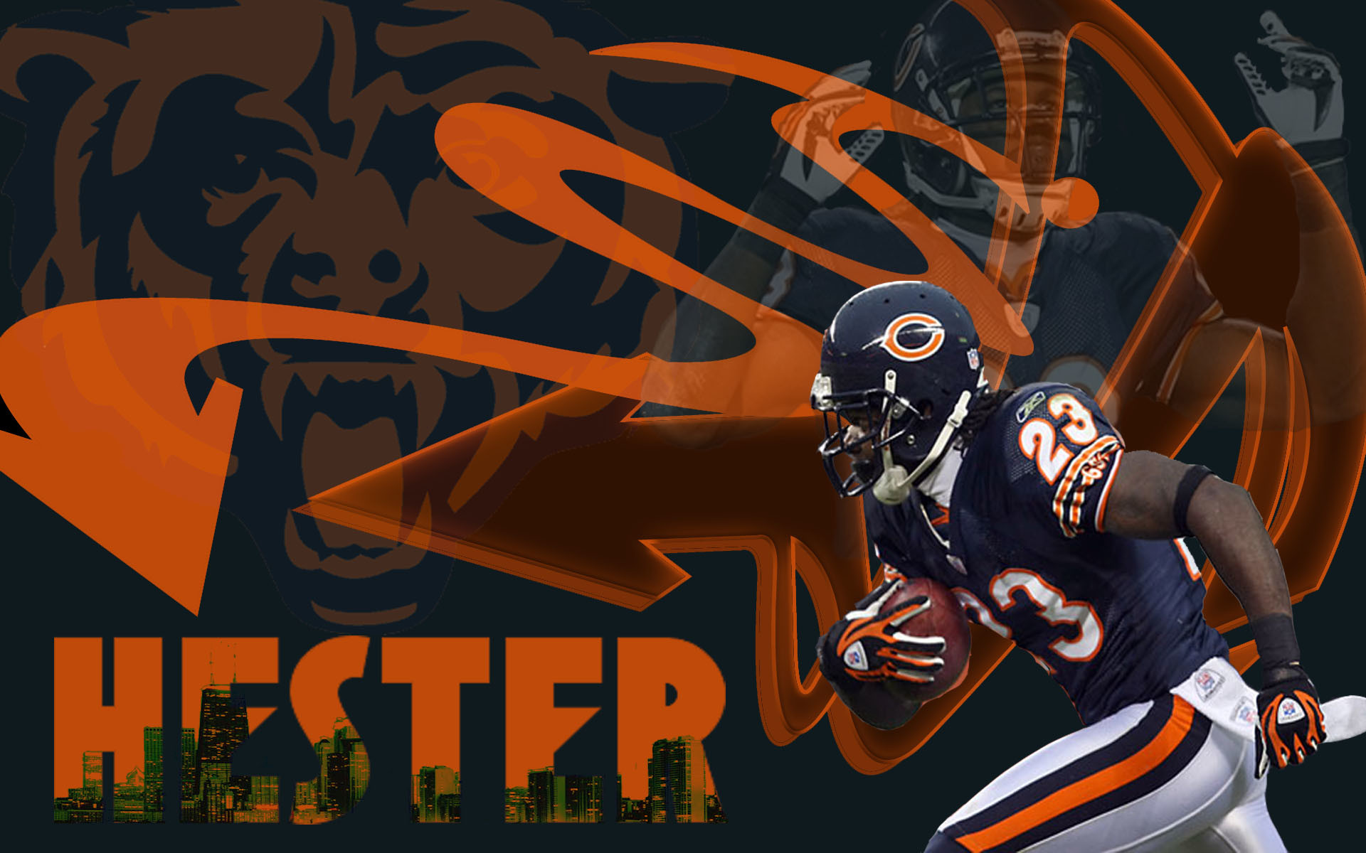 Giocatore football Chicago Bears Hester, 1920x1200 WUXGA, iMac