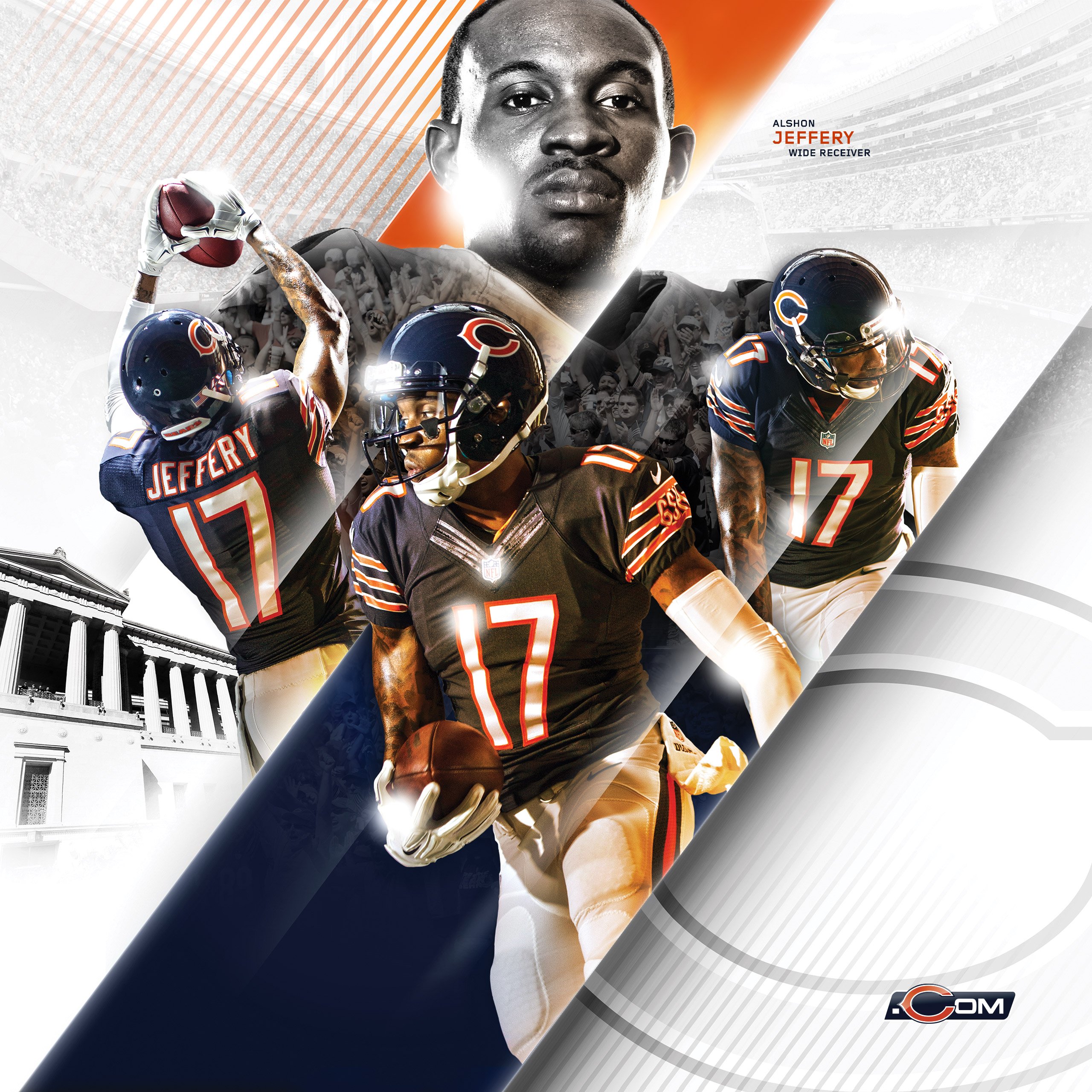 Giocatore football Chicago Bears, 2560x2560 2K+, Monitor Gaming