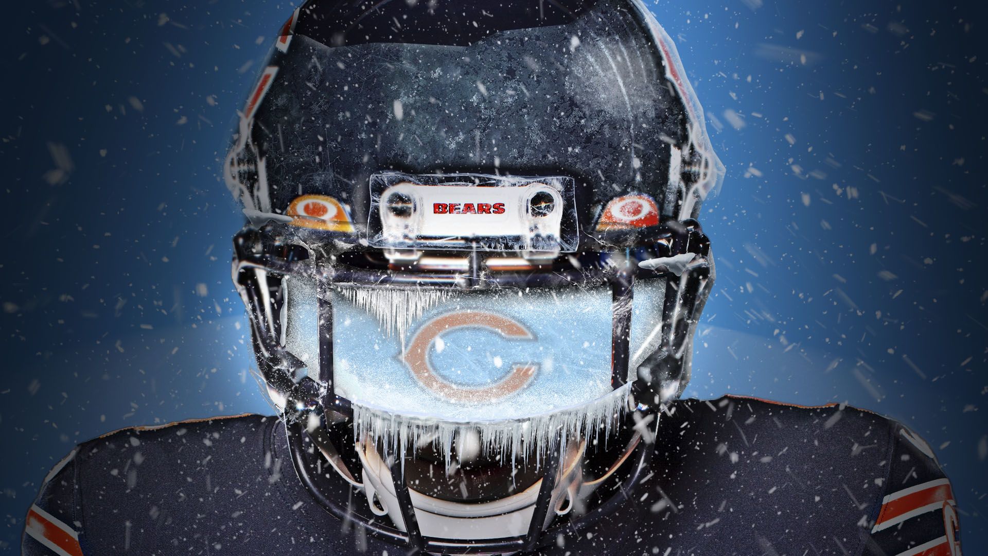 Casco Chicago Bears ghiacciato, 1920x1080 Full HD 1080p, Desktop