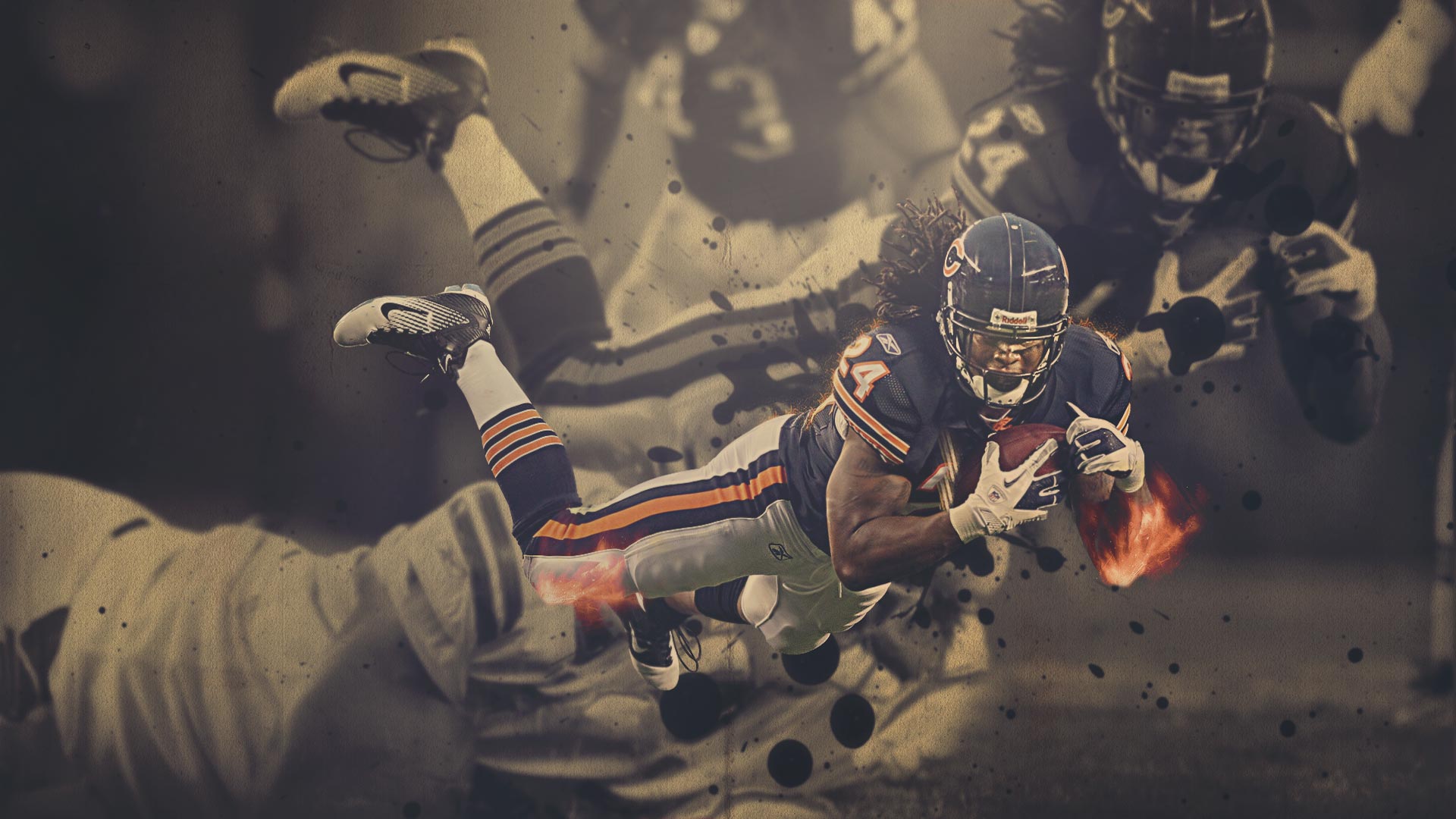 Giocatori football americano Chicago Bears, 1920x1080 1080p, Desktop