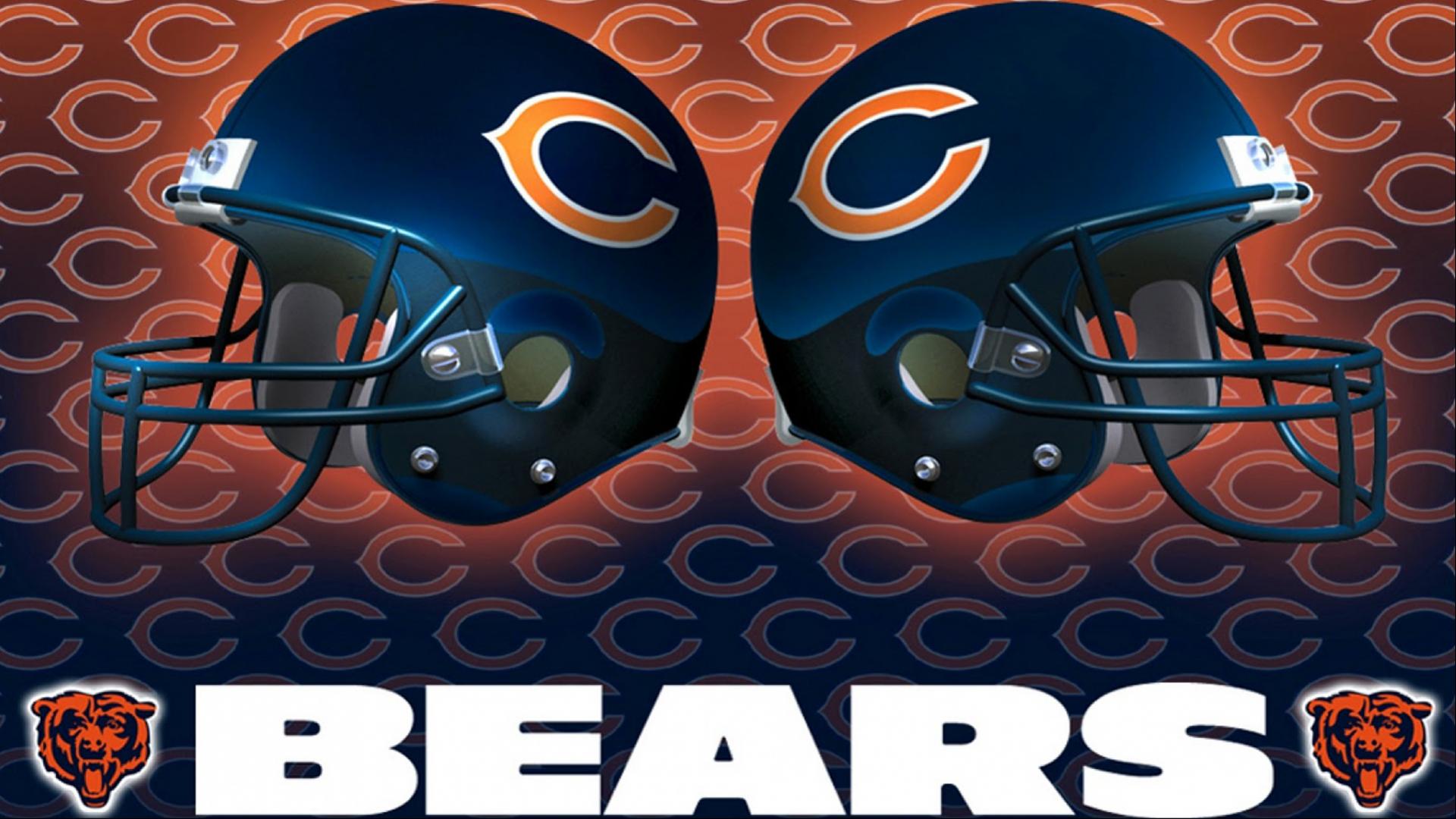 Caschi Chicago Bears logo, 1920x1080 Full HD, PC Desktop