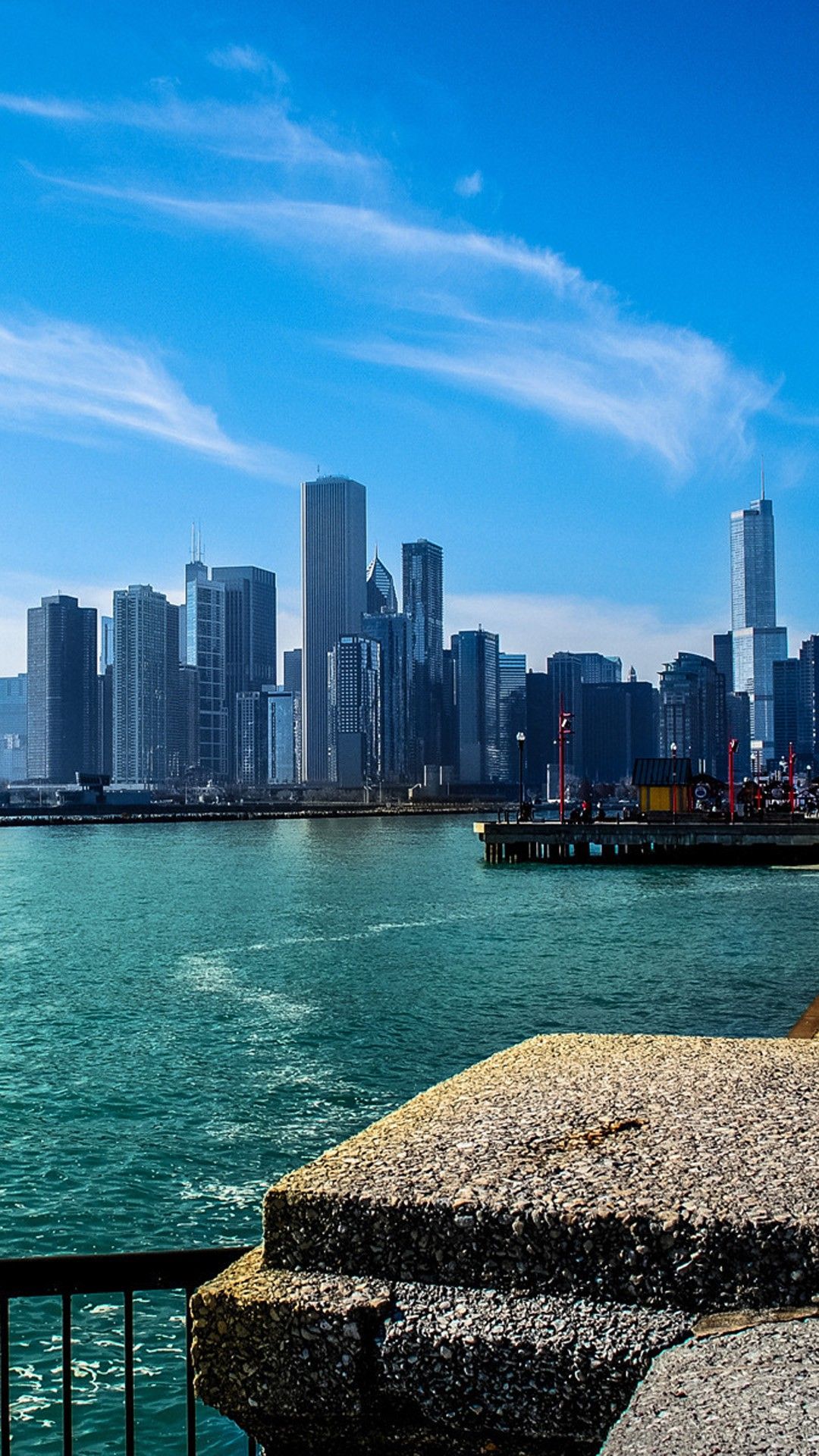 Skyline di Chicago sul lago, 1080x1920 Verticale, Telefono