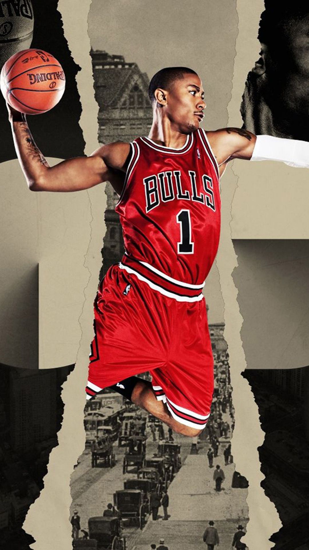 Derrick Rose Chicago Bulls, NBA, 1080x1920 Full HD Verticale, Galaxy A