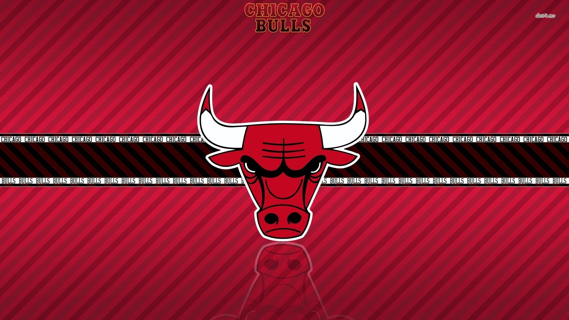 Logo Chicago Bulls su rosso, 1920x1080 1080p, Desktop