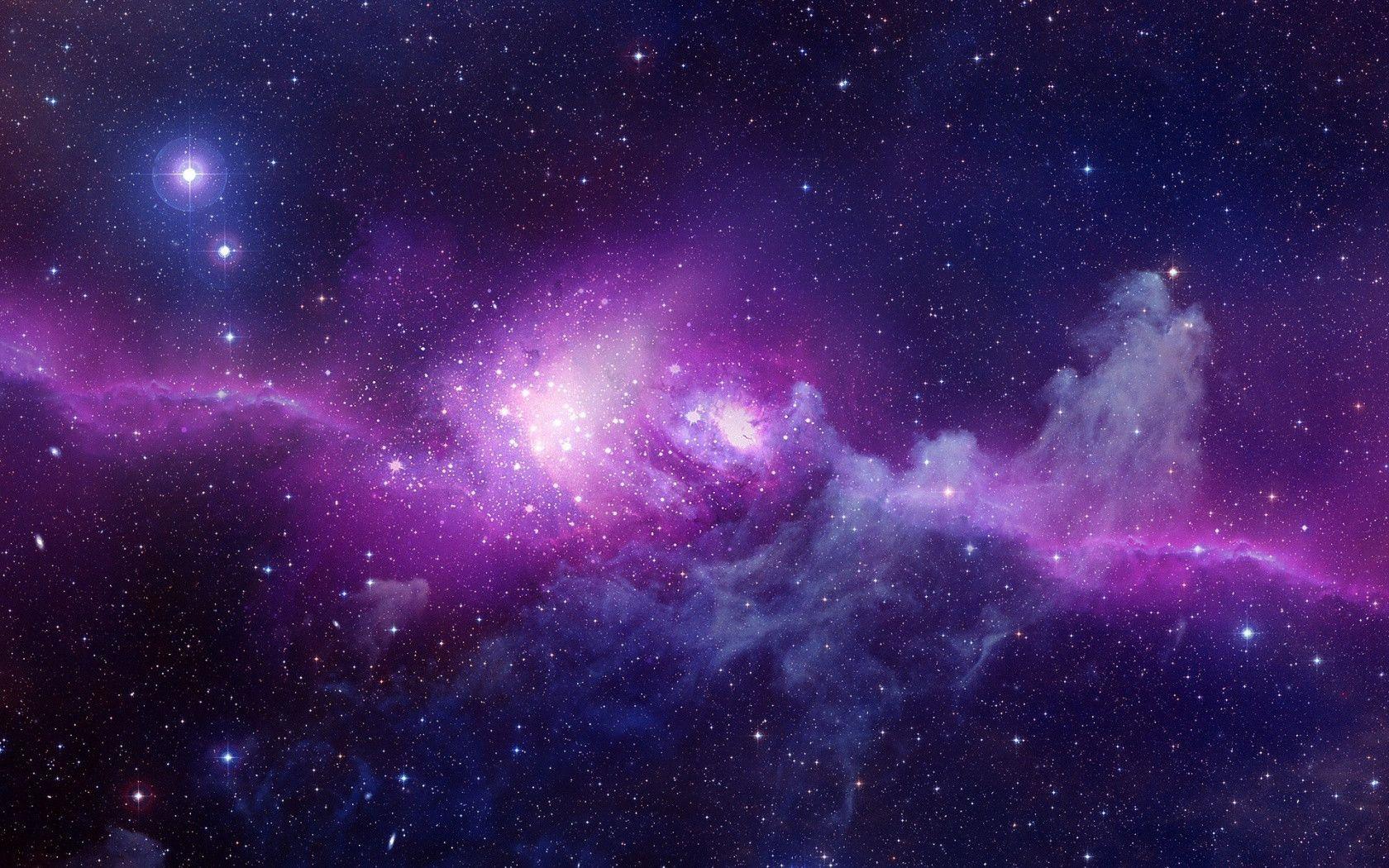Nebulosa viola e blu galassia, 1680x1050 HD Ready, Desktop