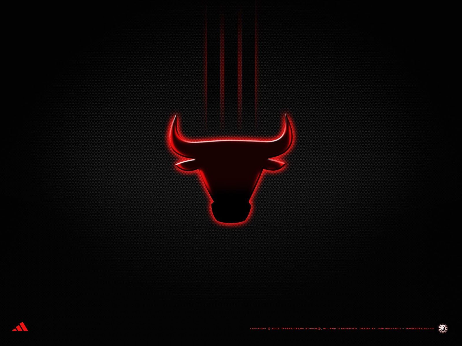 Logo Chicago Bulls rosso neon, NBA, 1600x1200 HD, Desktop