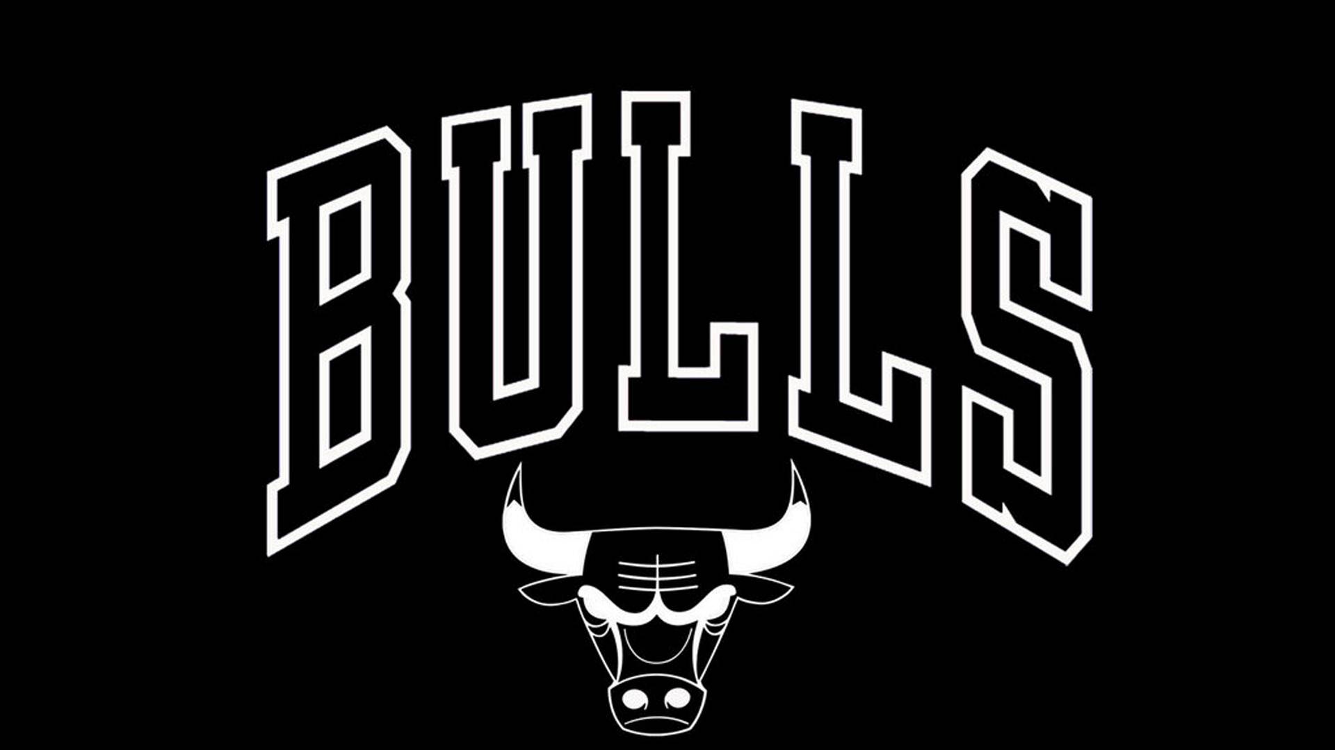 Logo Chicago Bulls bianco nero, 1920x1080 Full HD, PC Desktop