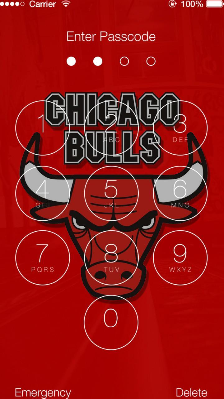 Logo Chicago Bulls lock screen, 720x1280 Verticale, Mobile