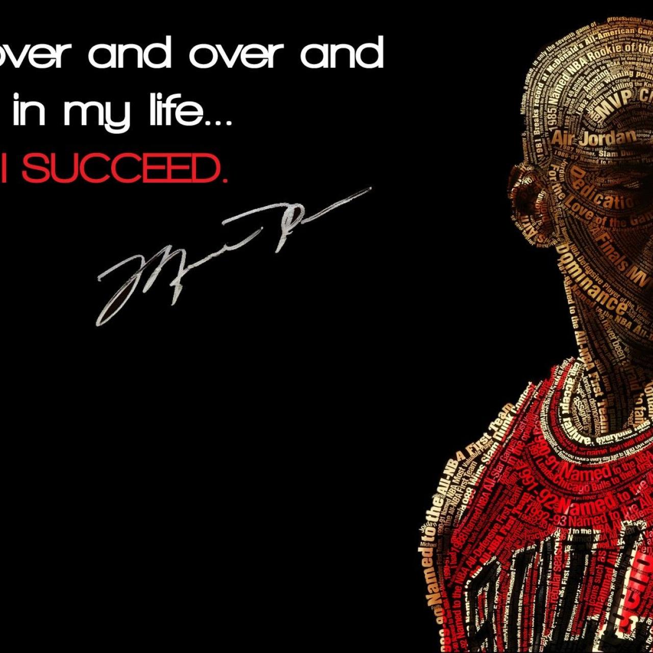 Michael Jordan tipografia motivazionale, Chicago Bulls, 1280x1280 HD, Desktop