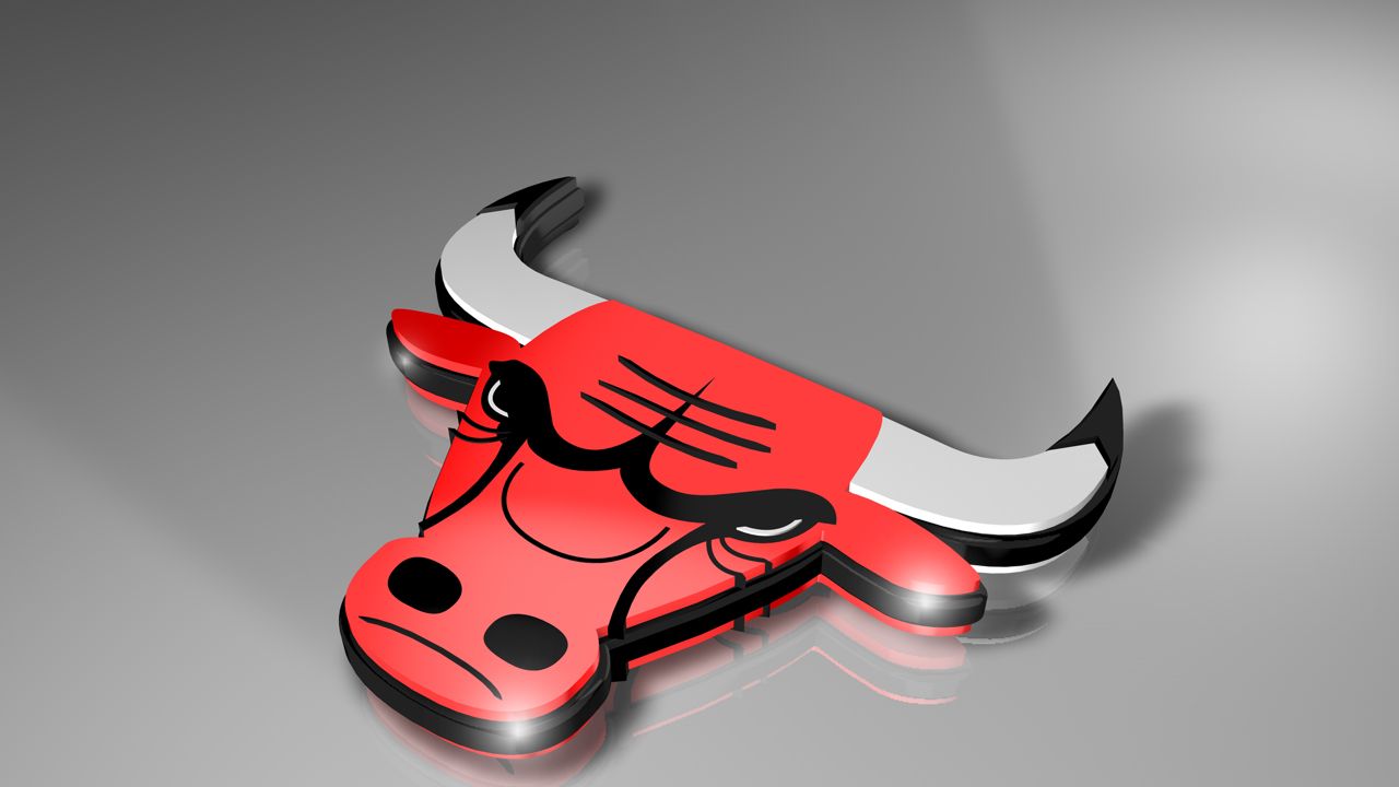 Logo Chicago Bulls 3D, 1280x720 HD, Desktop