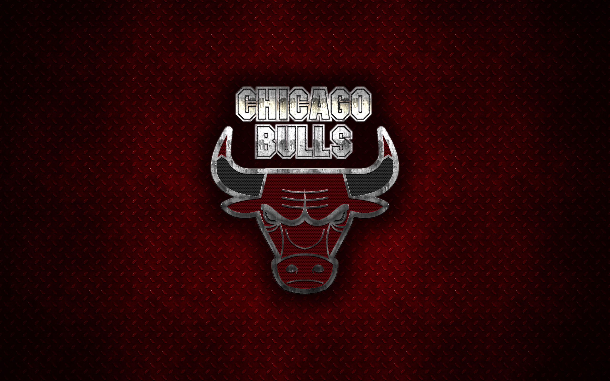 Logo Chicago Bulls sfondo rosso, 2560x1600 2K+, Laptop