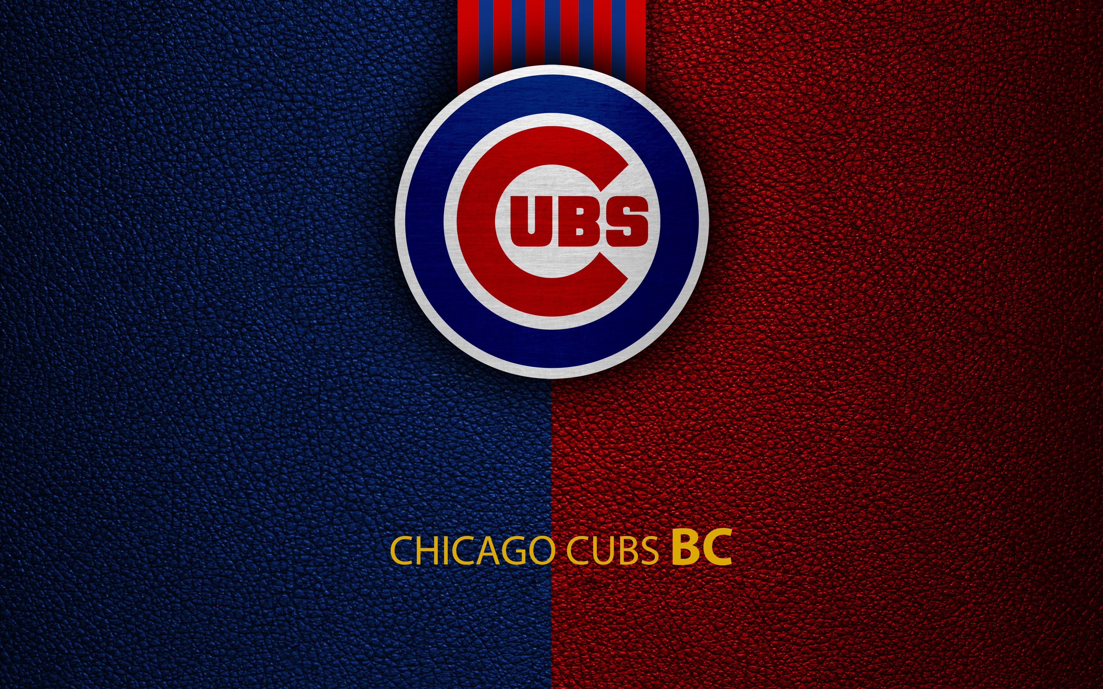 Logo Chicago Cubs baseball, 3840x2400 Ultra HD, 4K TV