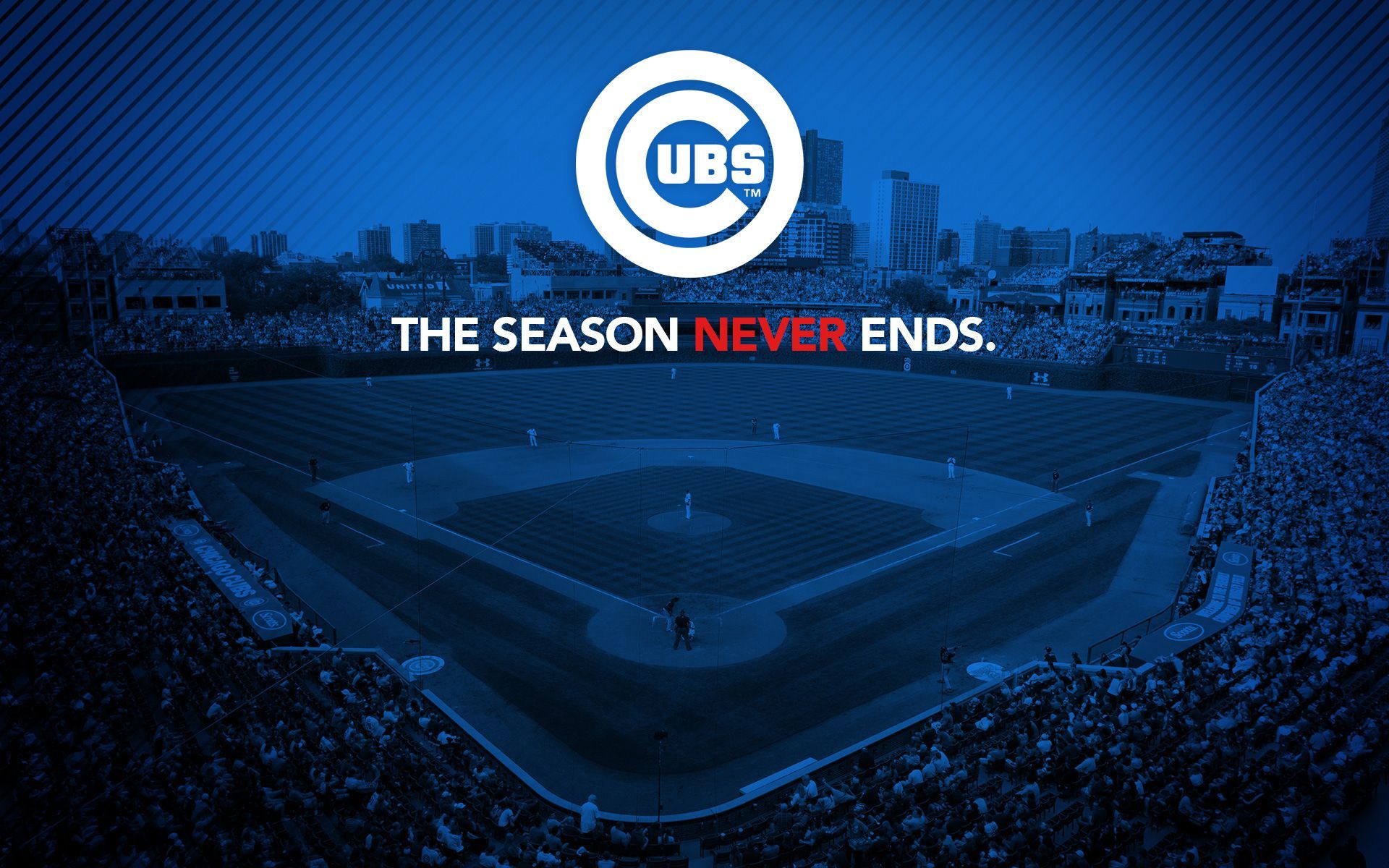 Logo Chicago Cubs stadio blu, 1920x1200 WUXGA, PC